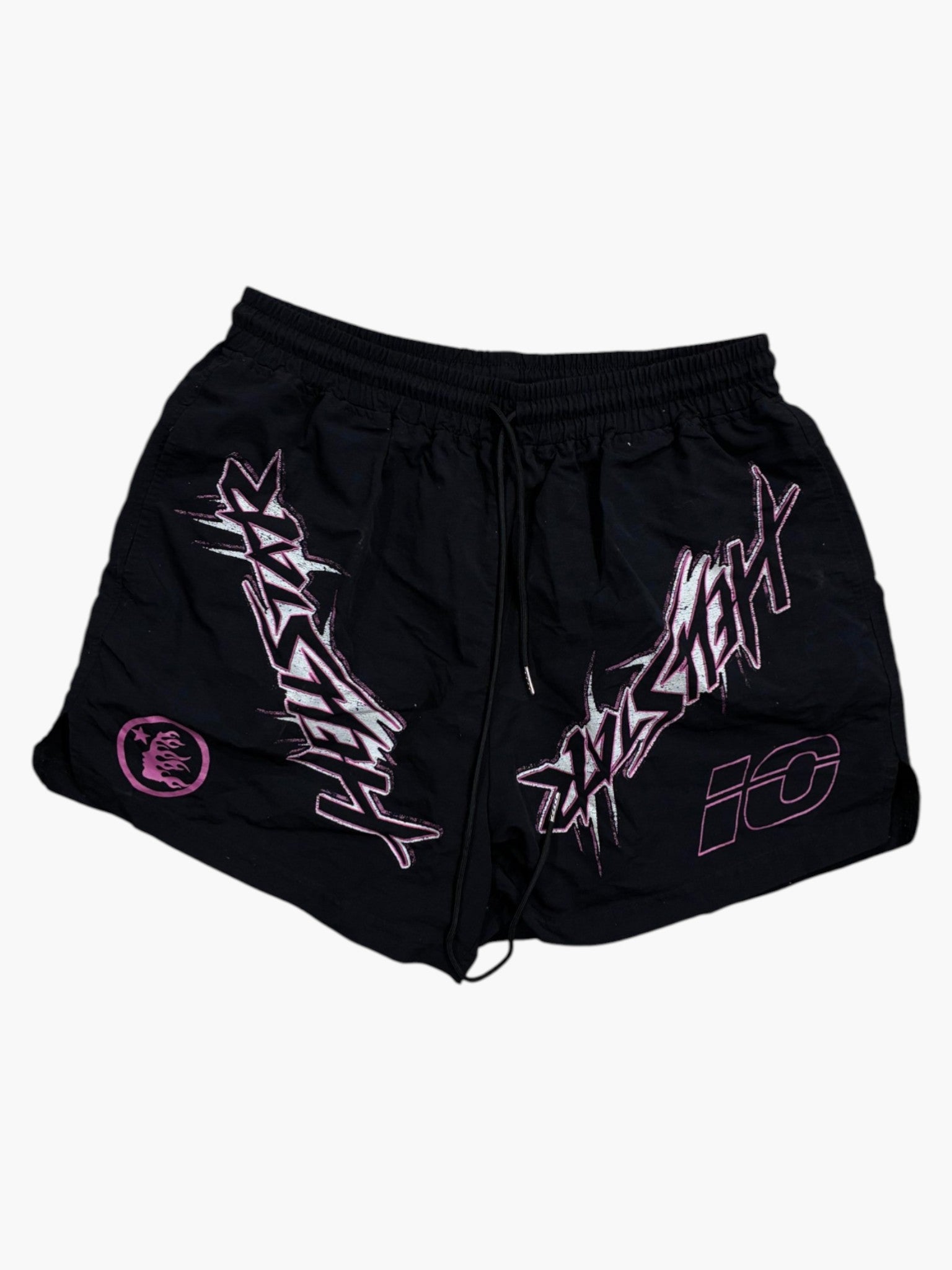 Hellstar Black & Pink Nylon Shorts