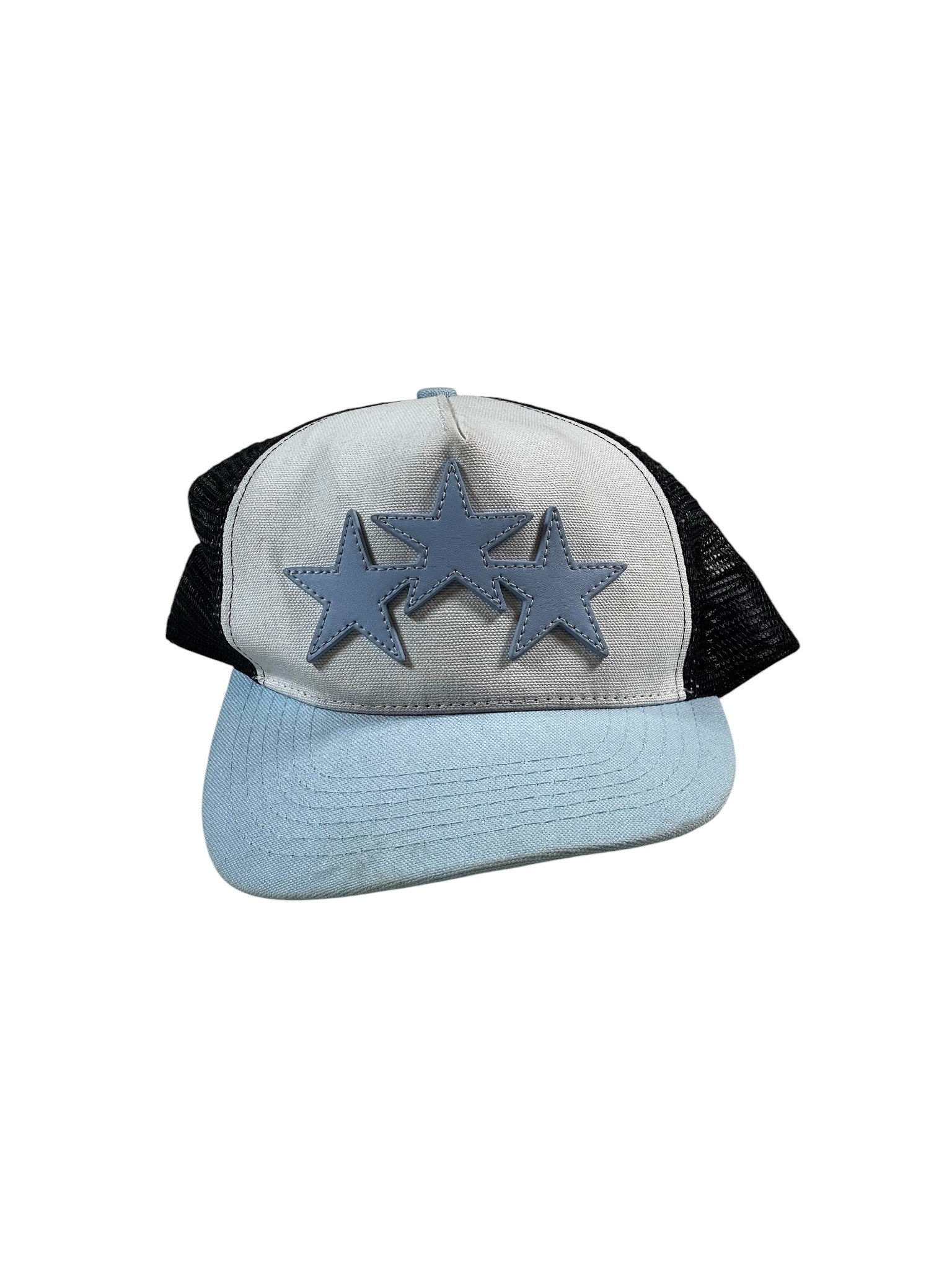 Amiri White & Baby Blue 3 Star Hat