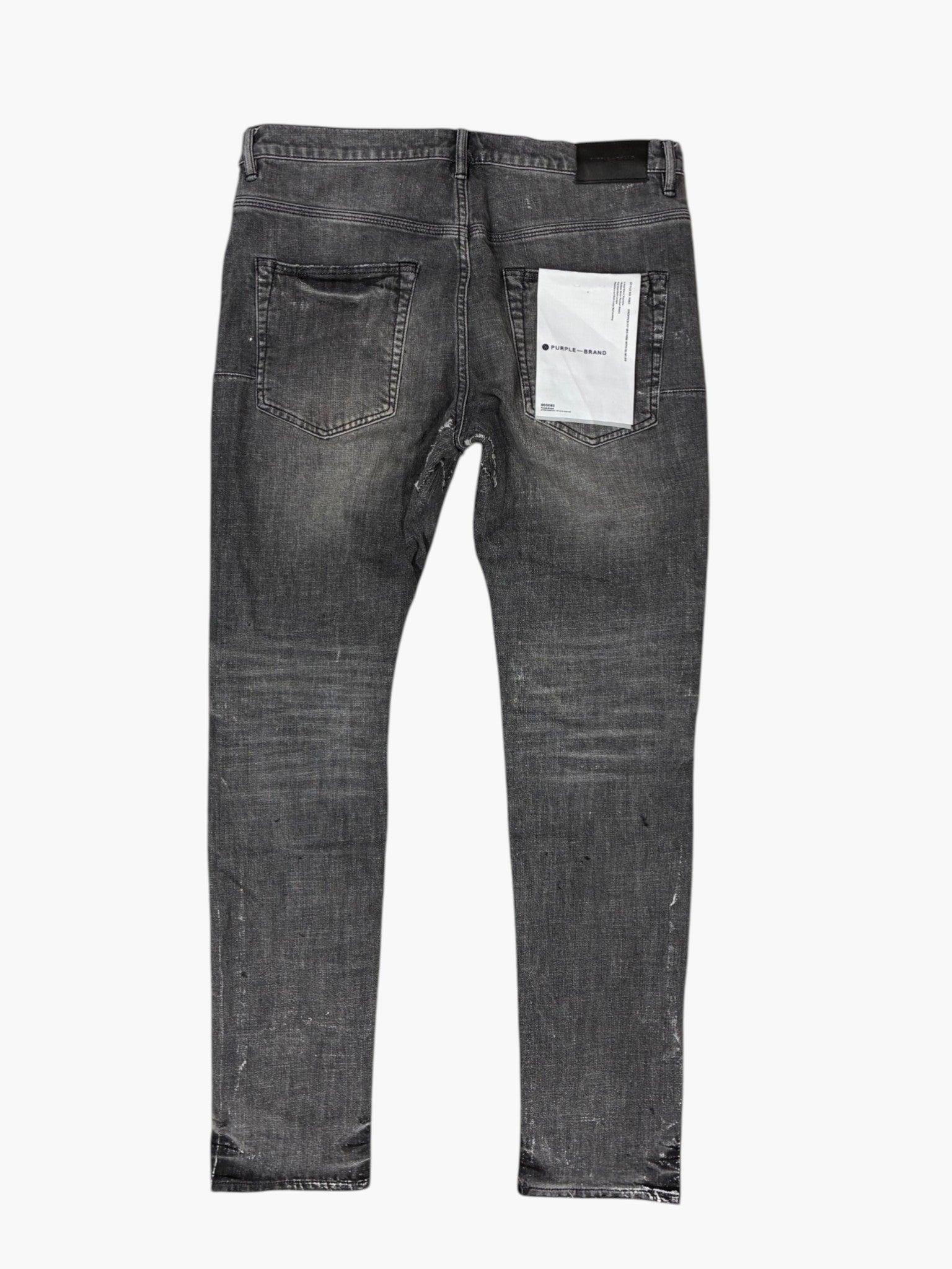 Purple 'Wax Glitter' Grey Jeans
