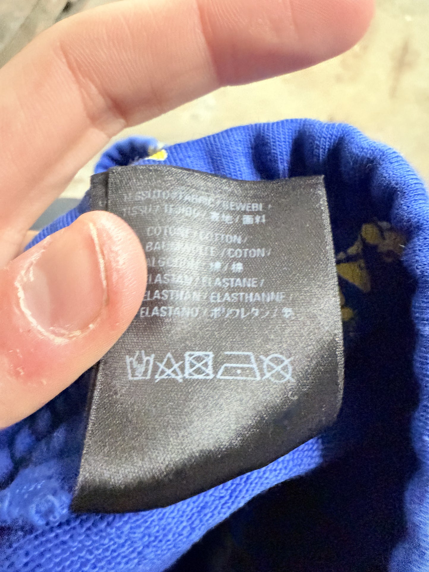 Balenciaga All Over Sweats Blue Yellow Used Small