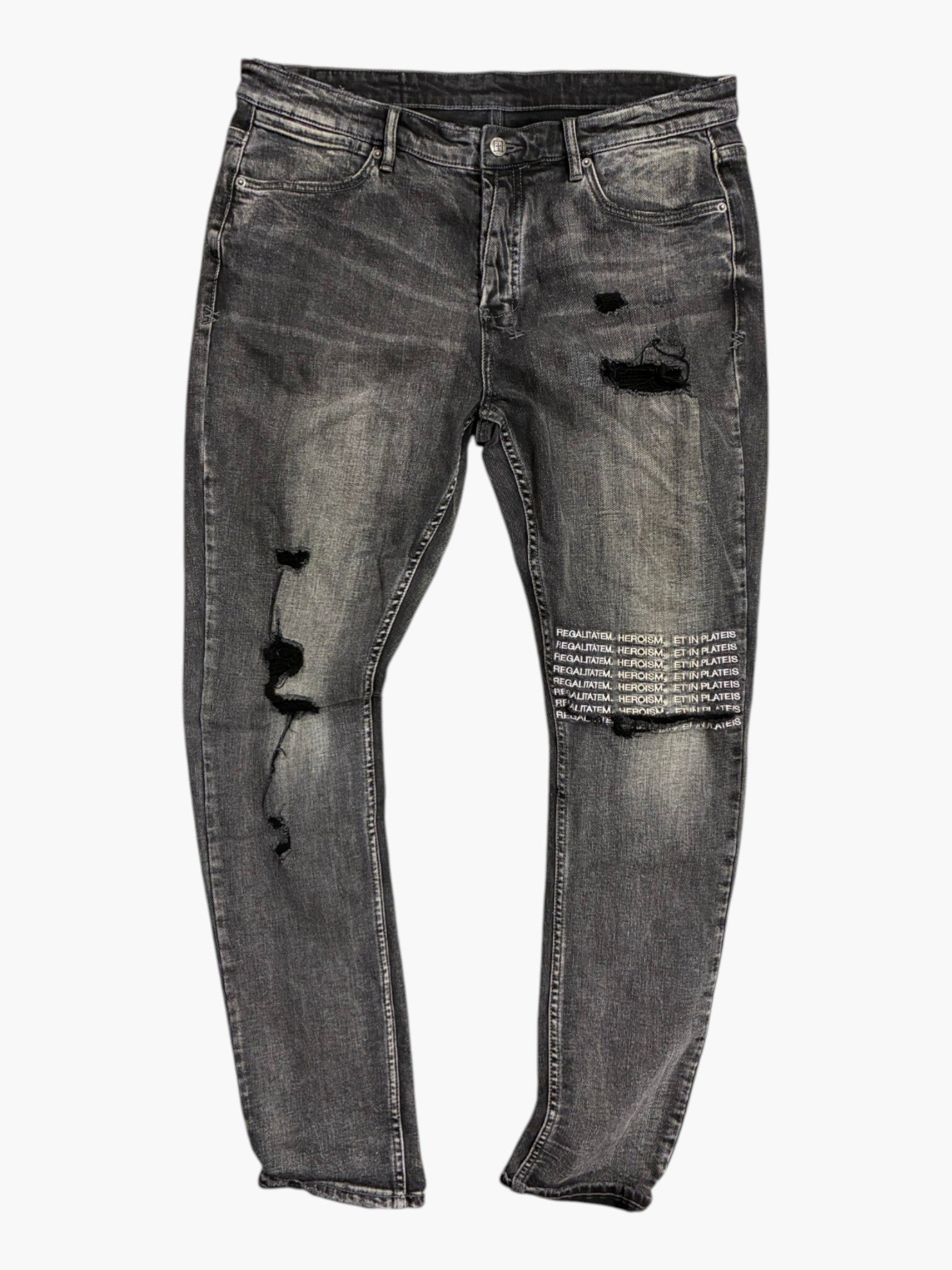 Ksubi Ripped Heroism Black Wash Jeans