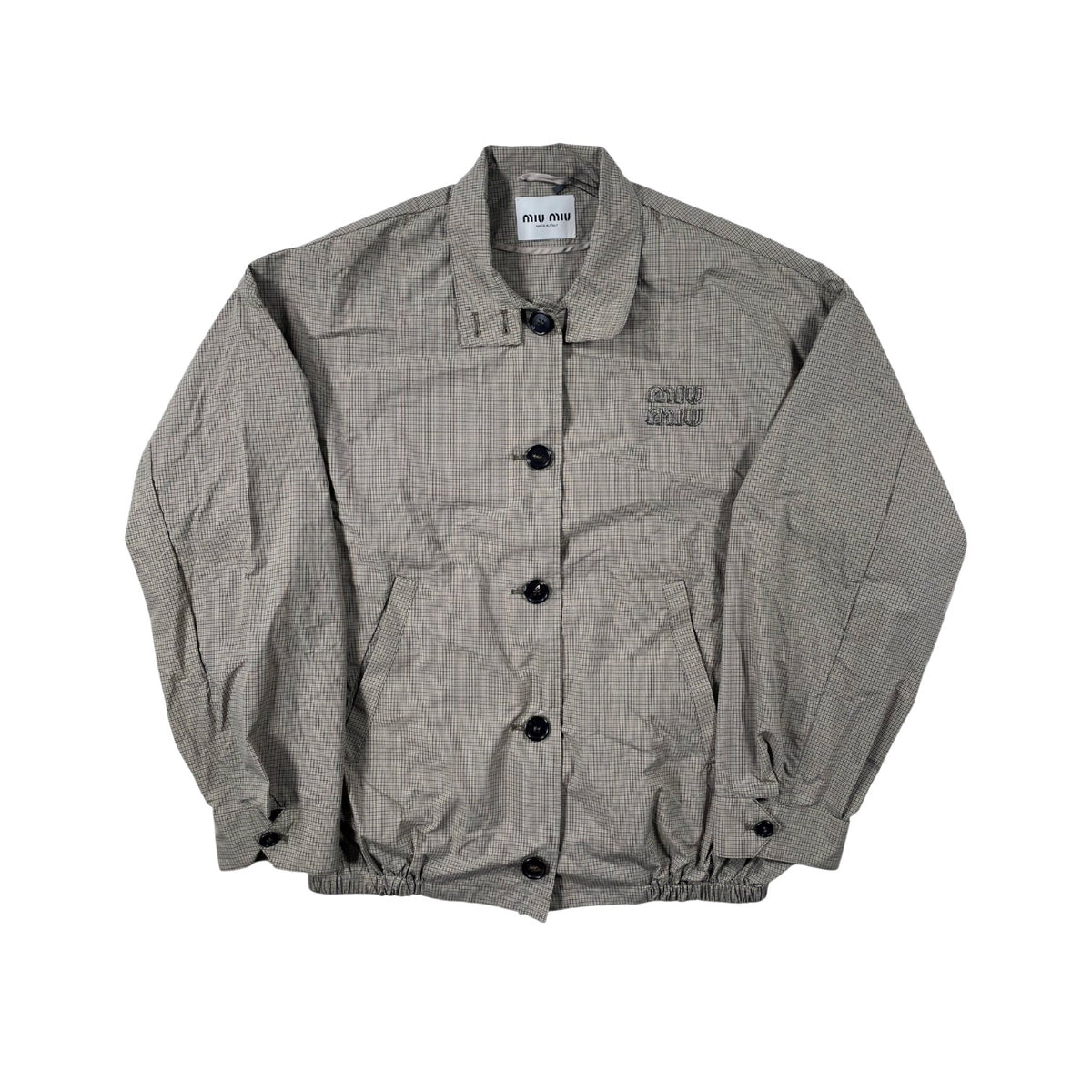 Miu Miu Checked Technical Blouson Multicolor Jacket