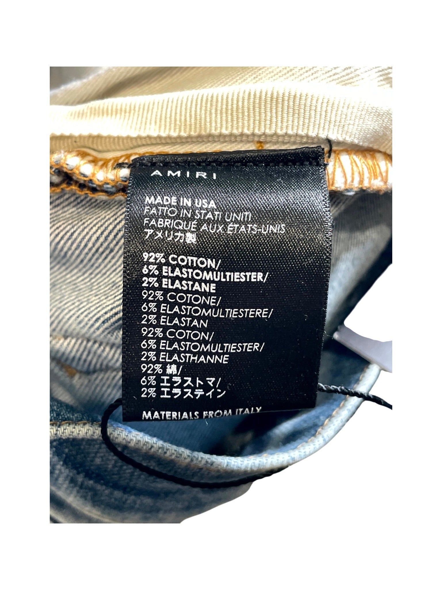 Amiri Tie Dye Patchwork Light Wash & Multicolor Jeans