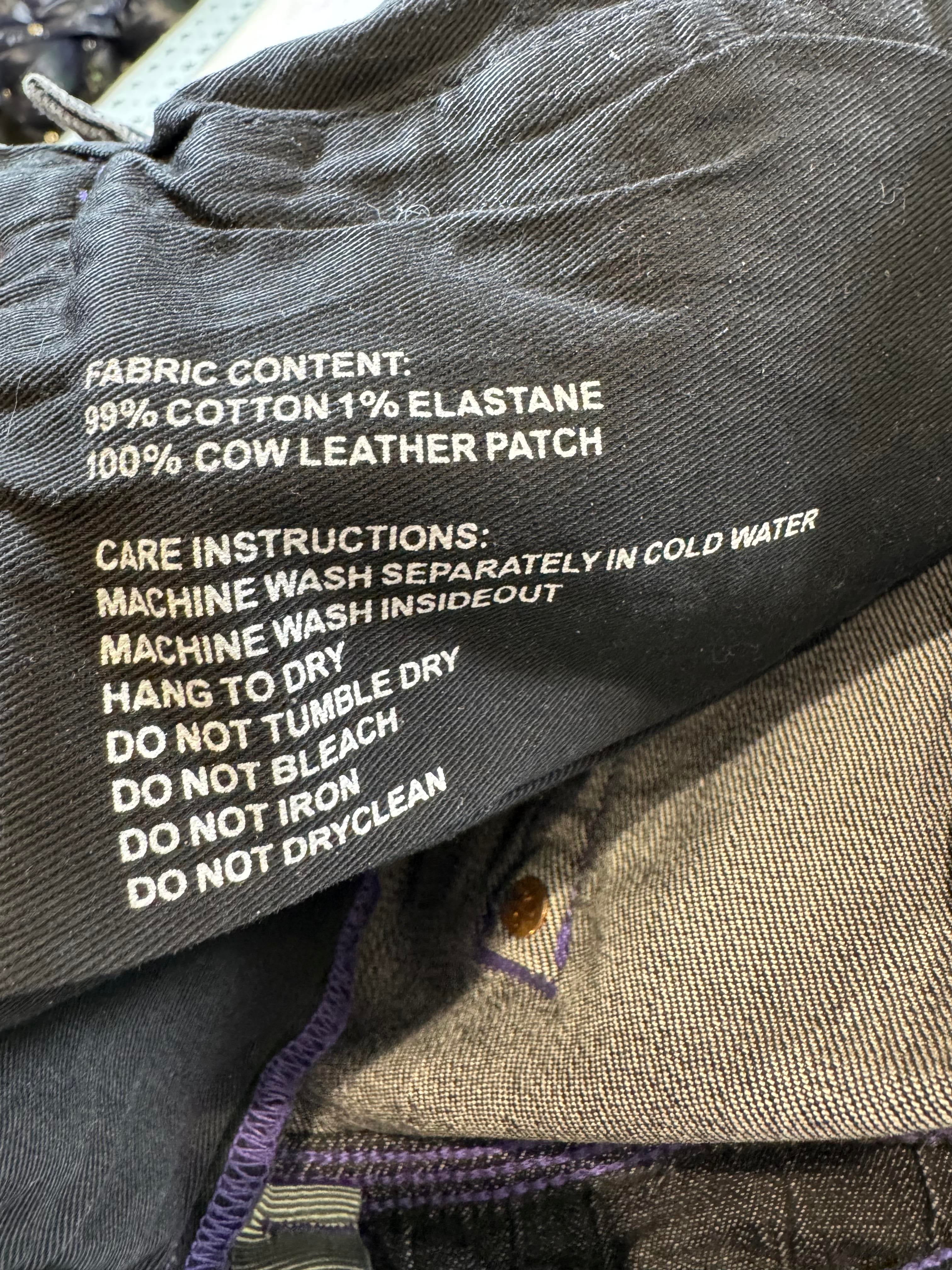 Purple Brand Outline Black Wash & Purple Jeans