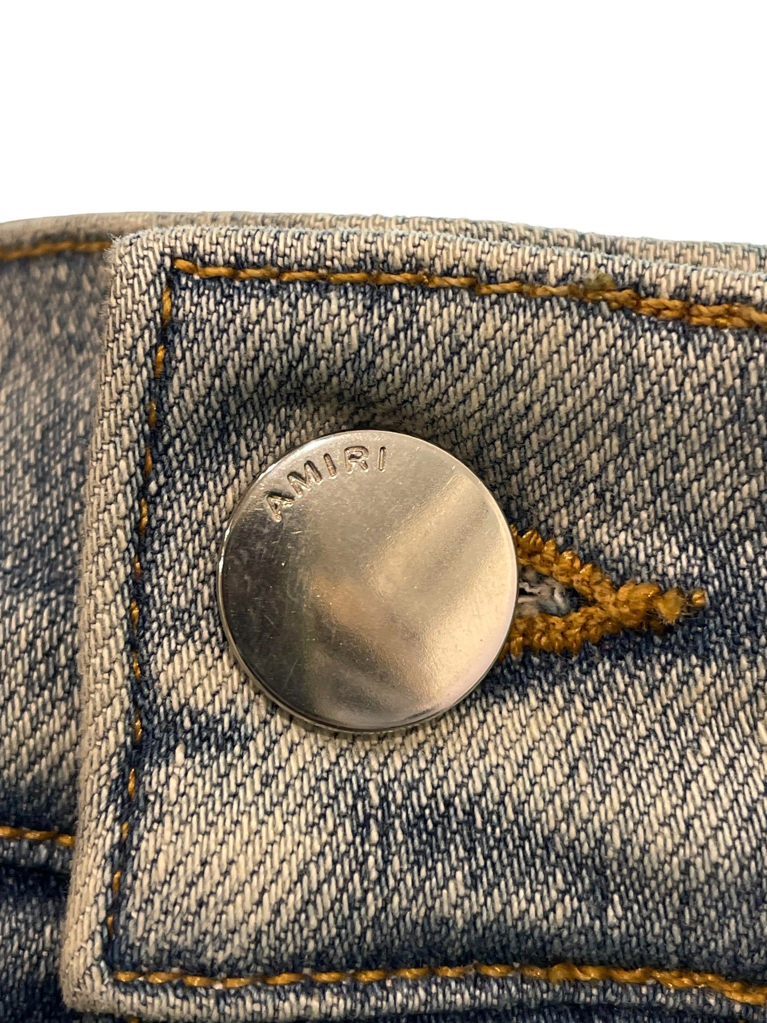 Amiri  'Multi Tie Dye Patch' Light Wash Jeans