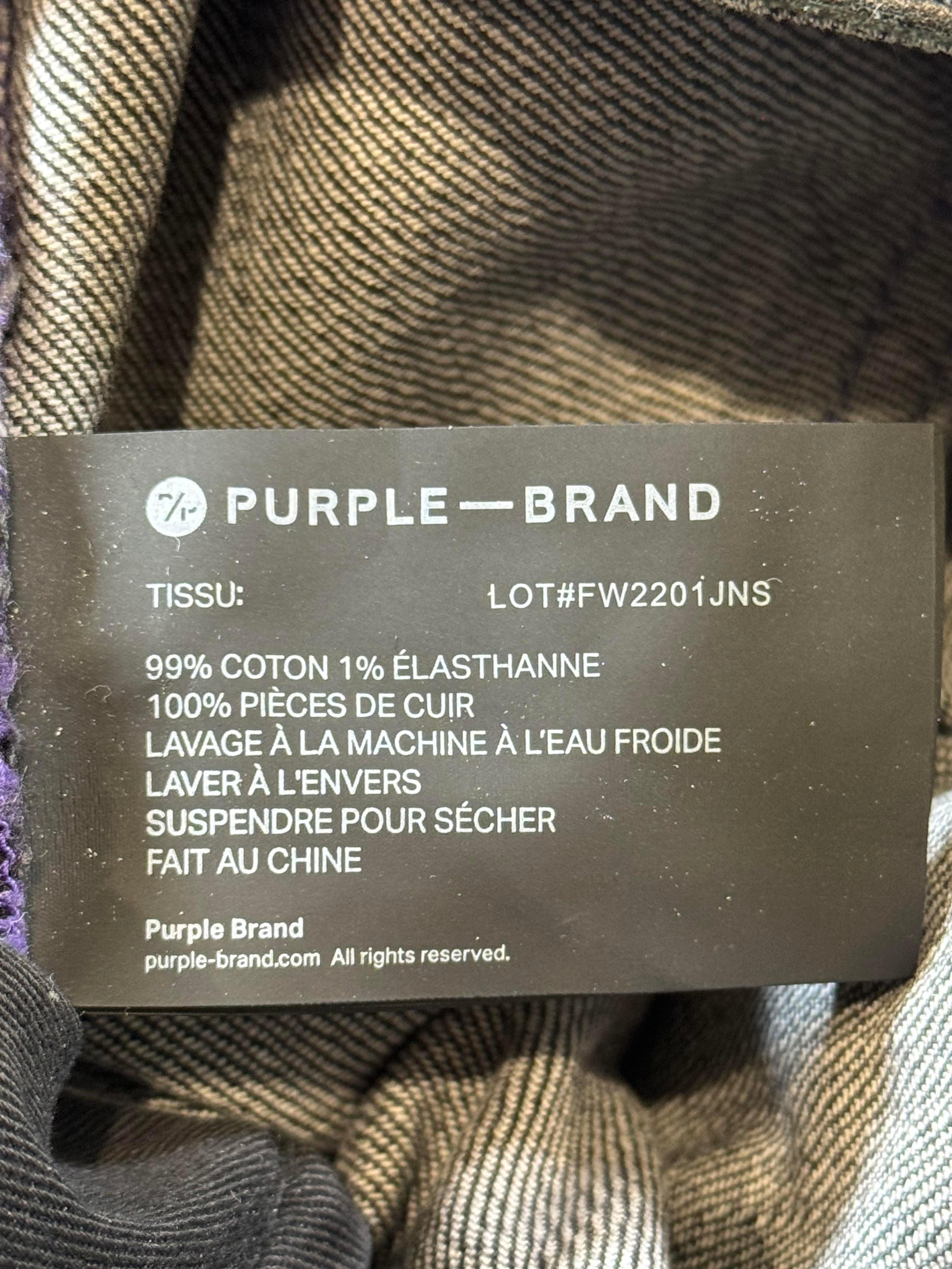 Purple Brand Outline Black Wash & Purple Jeans