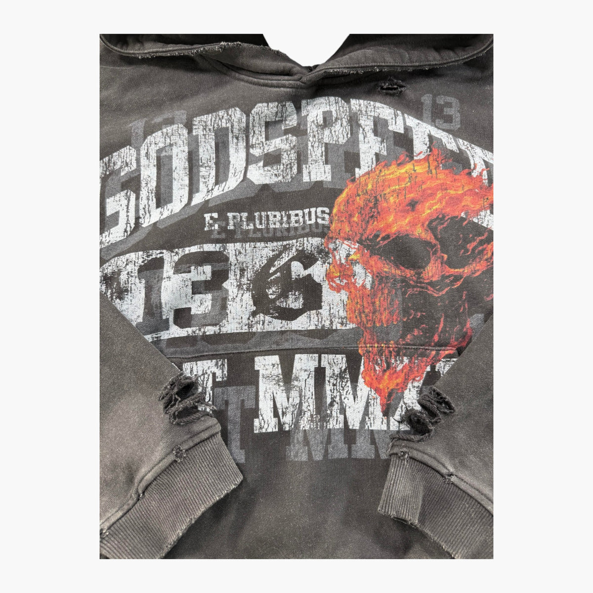 Godspeed Flames Skull Hoodie