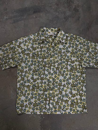 Marni Uniqlo Floral Button Up Yellow Used Large