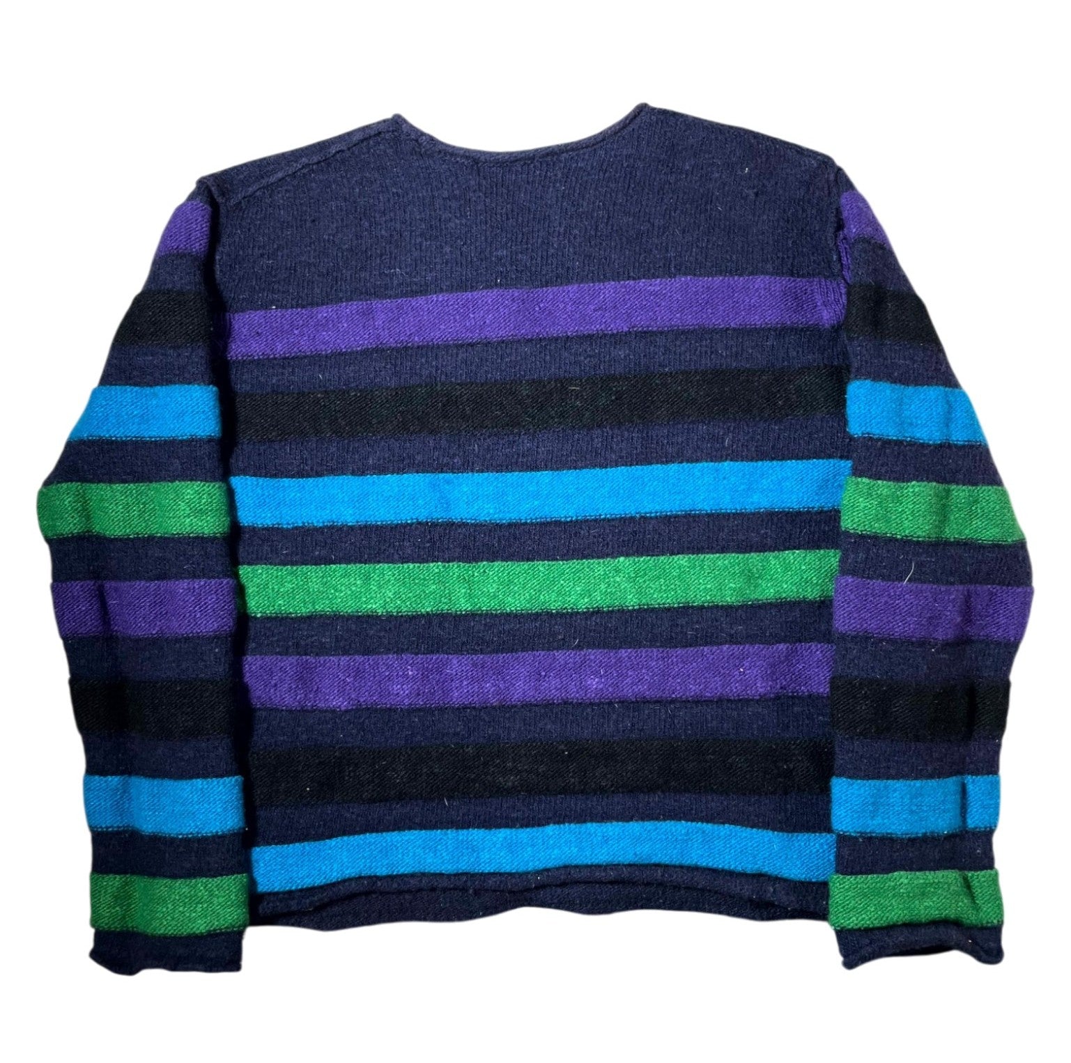 Issey Miyake Wool Striped Multicolor Sweater