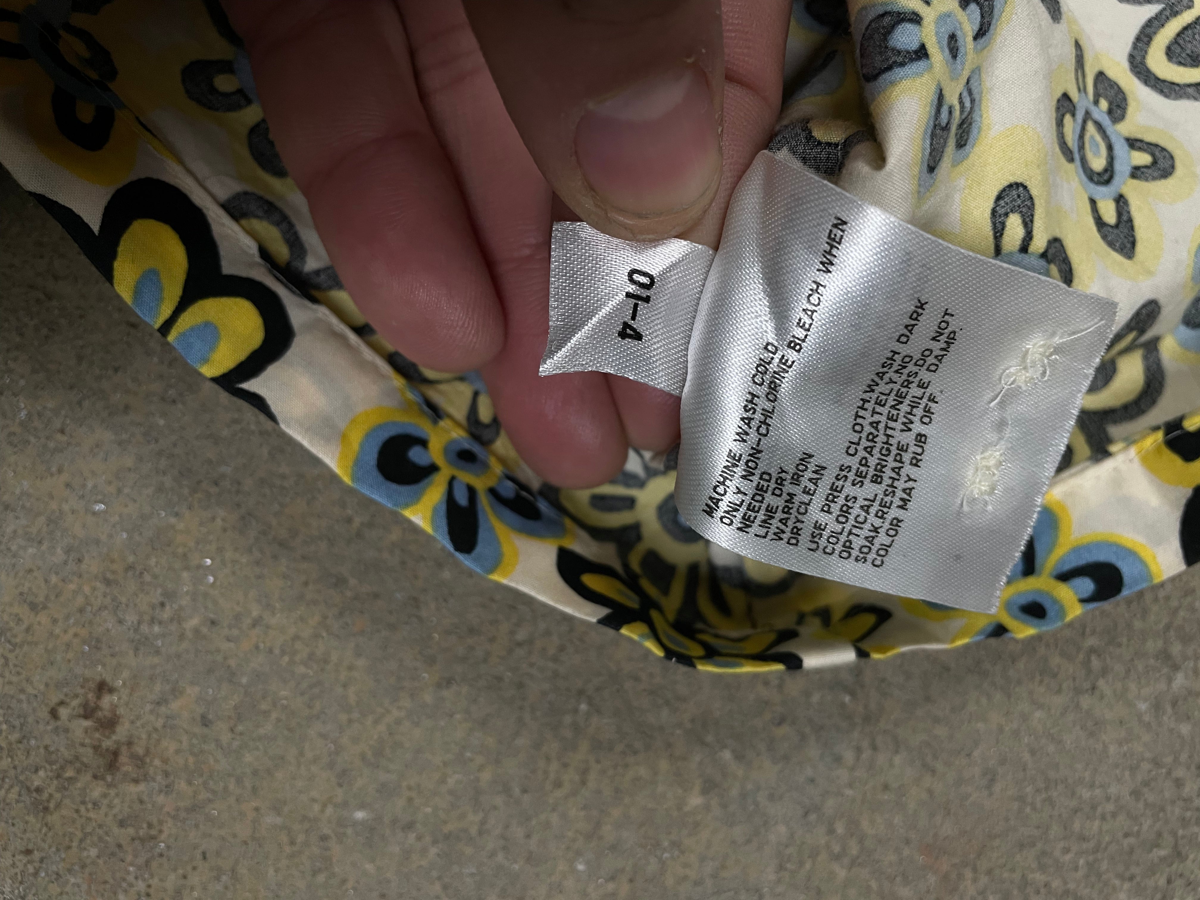 Marni Uniqlo Floral Button Up Yellow Used Large