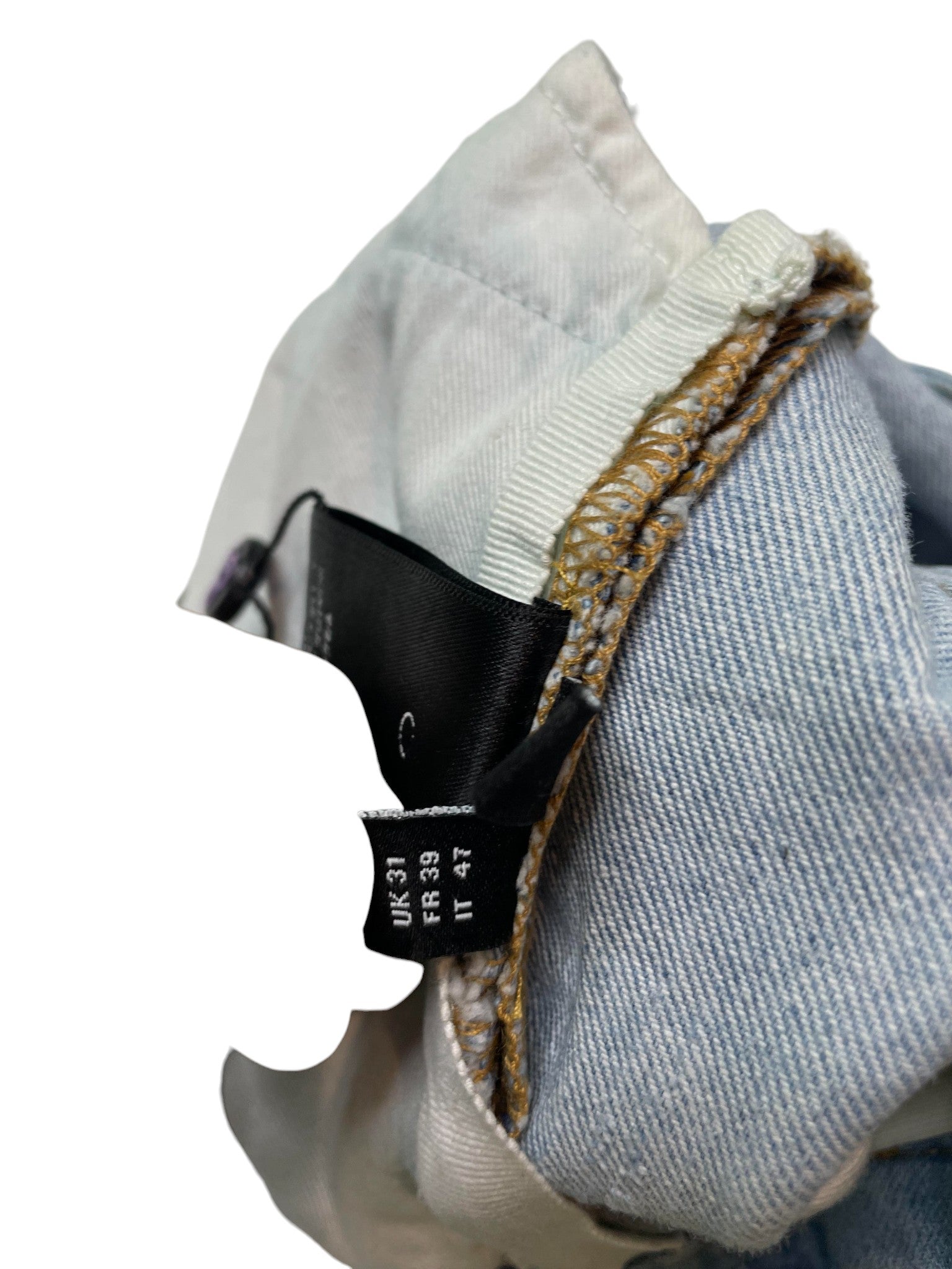 Amiri 'Neon Splatter' Light Wash Stripe Jeans