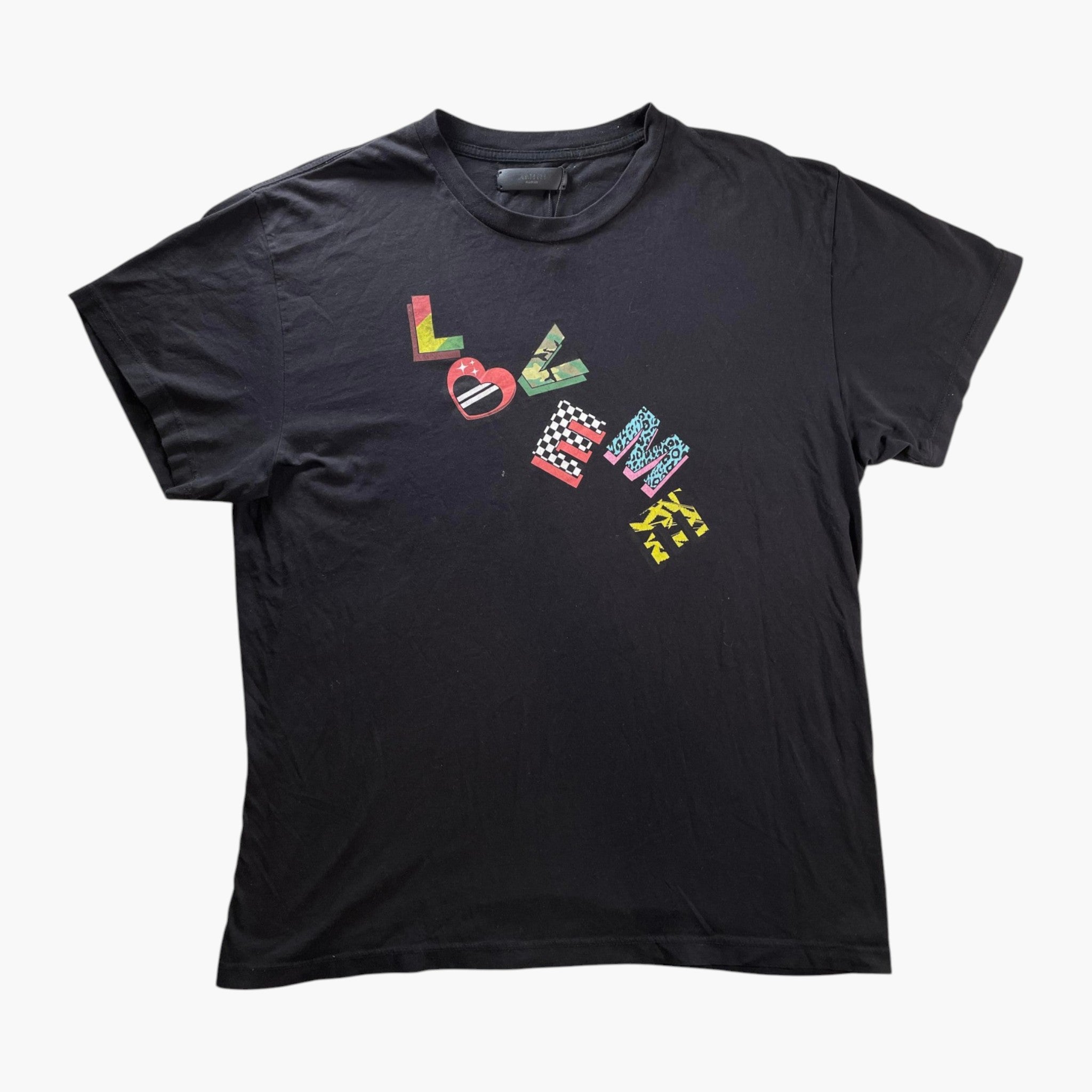 Amiri Love Me Multi Black Tee