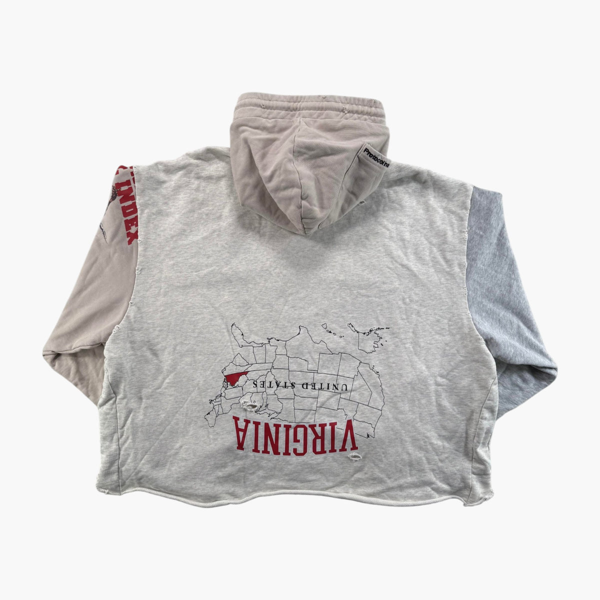 Protocol Index Grey & Red Hoodie
