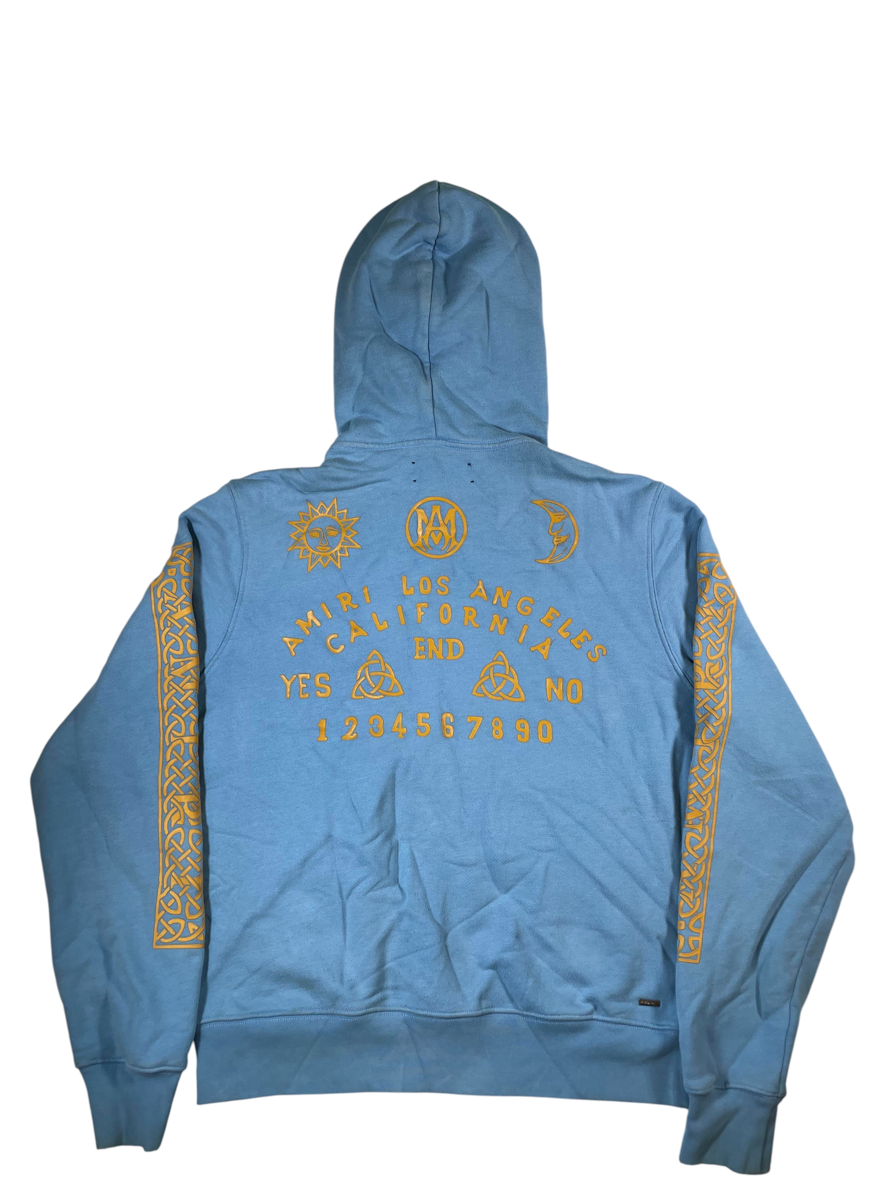 Amiri MA Ouija Board Blue & Yellow Hoodie