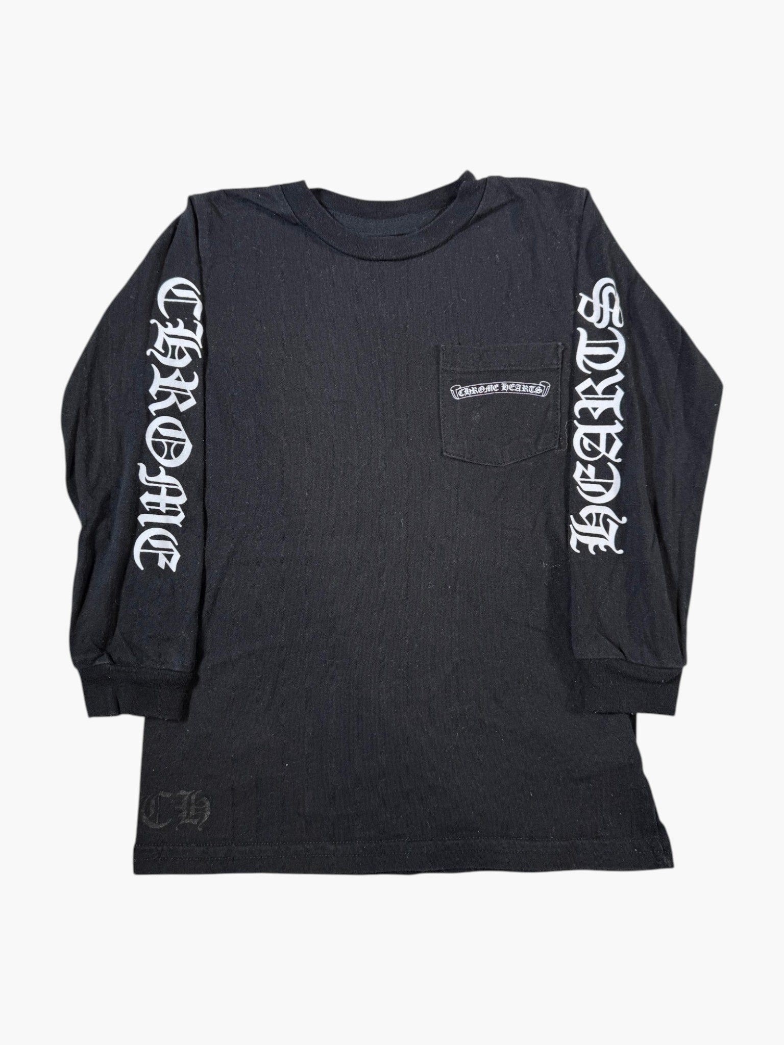 Chrome Hearts Scroll Logo Black & White Long Sleeve