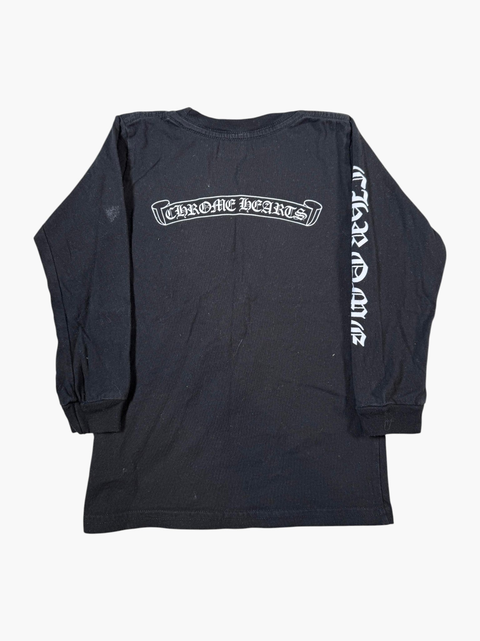 Chrome Hearts Scroll Logo Black & White Long Sleeve