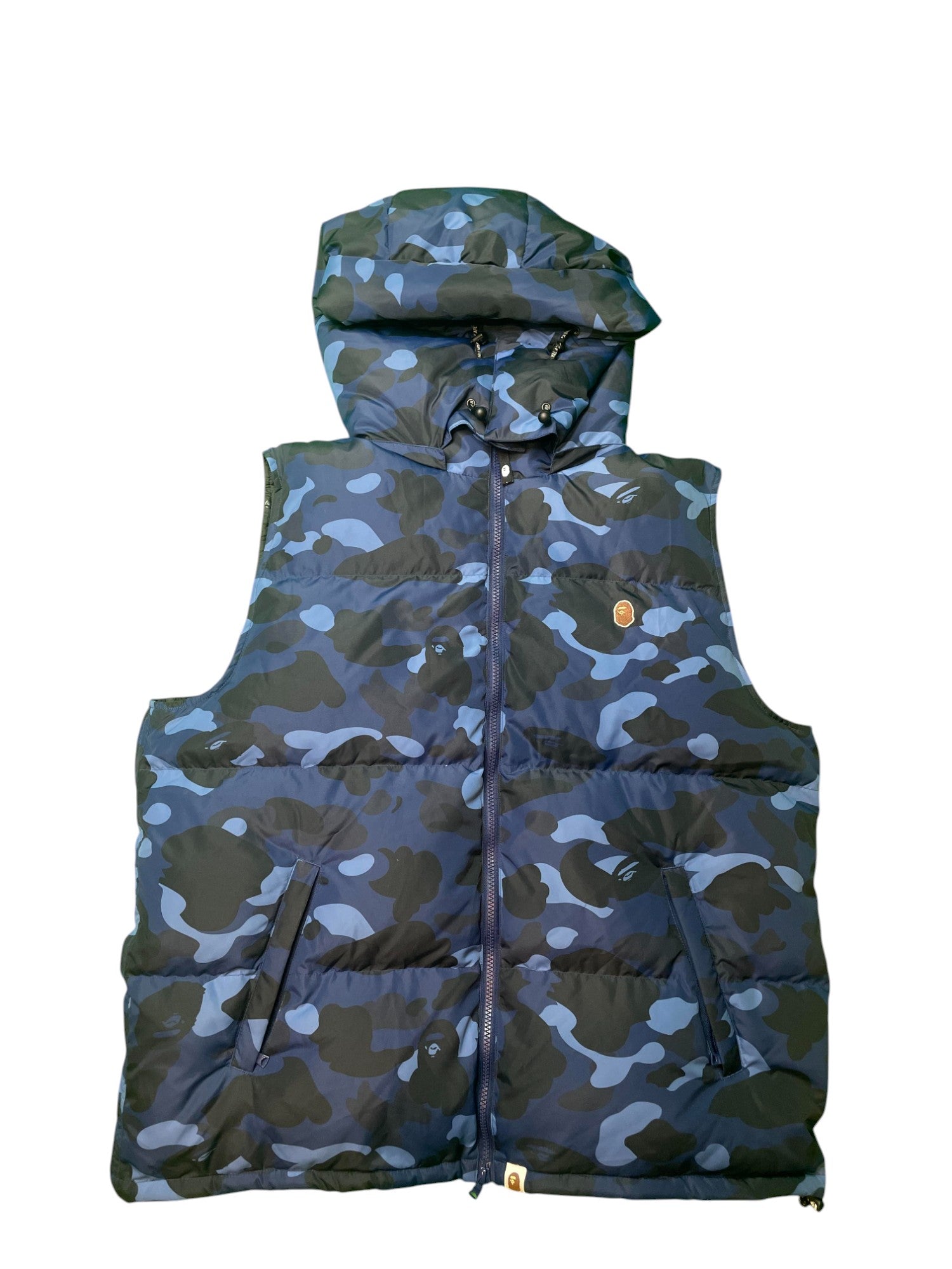 BAPE Blue Camo Puffer Vest