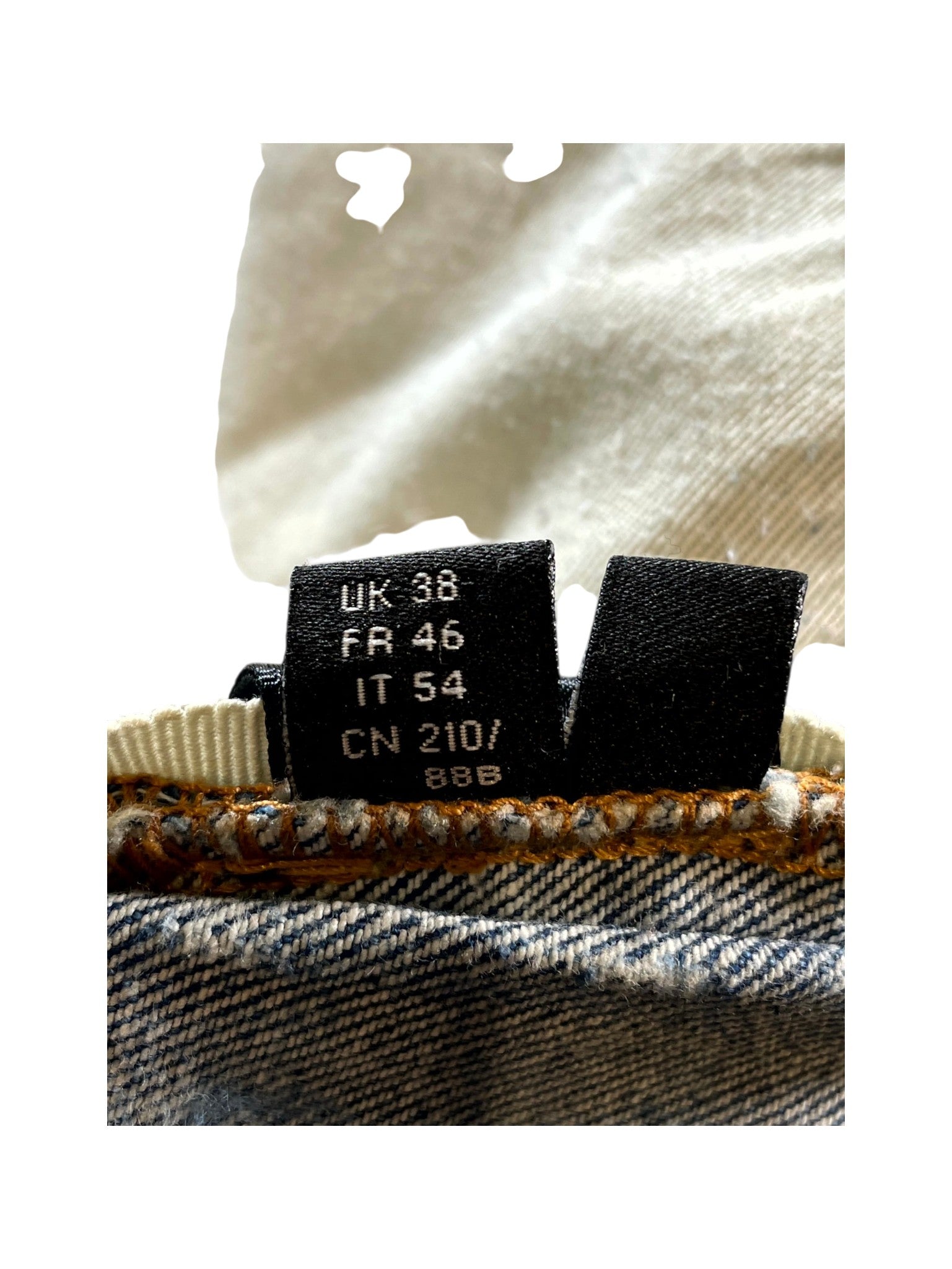 Amiri MX1 Crackle Patch Light Wash & Orange Jeans