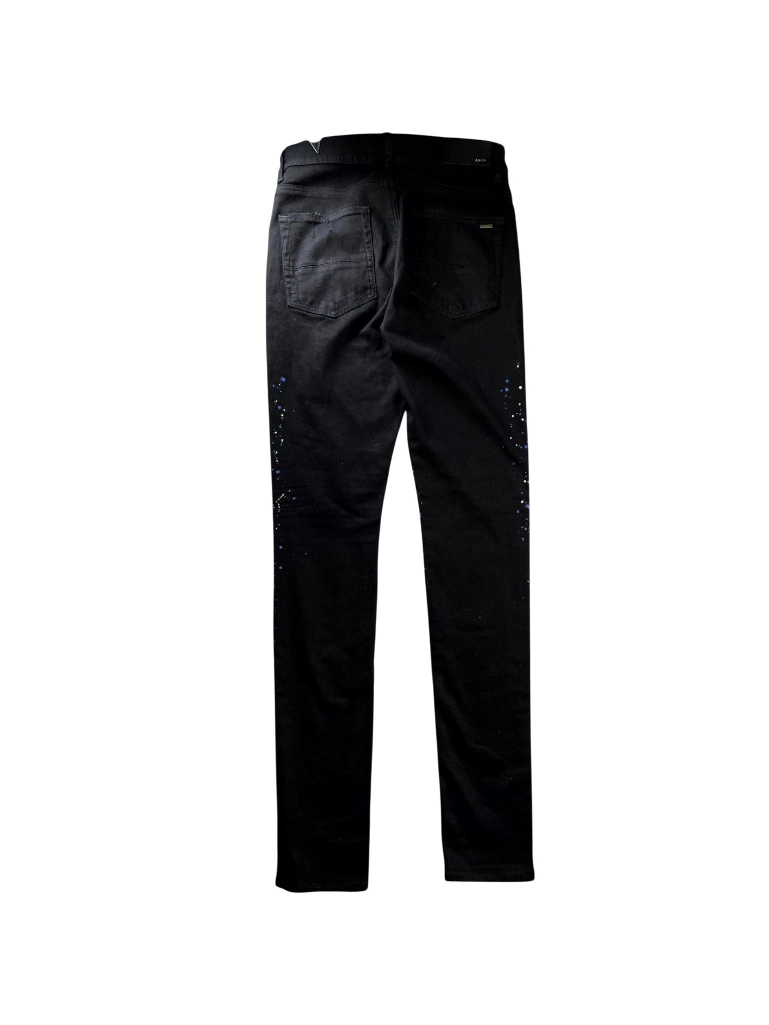 Amiri Crystal Black & Blue Jeans
