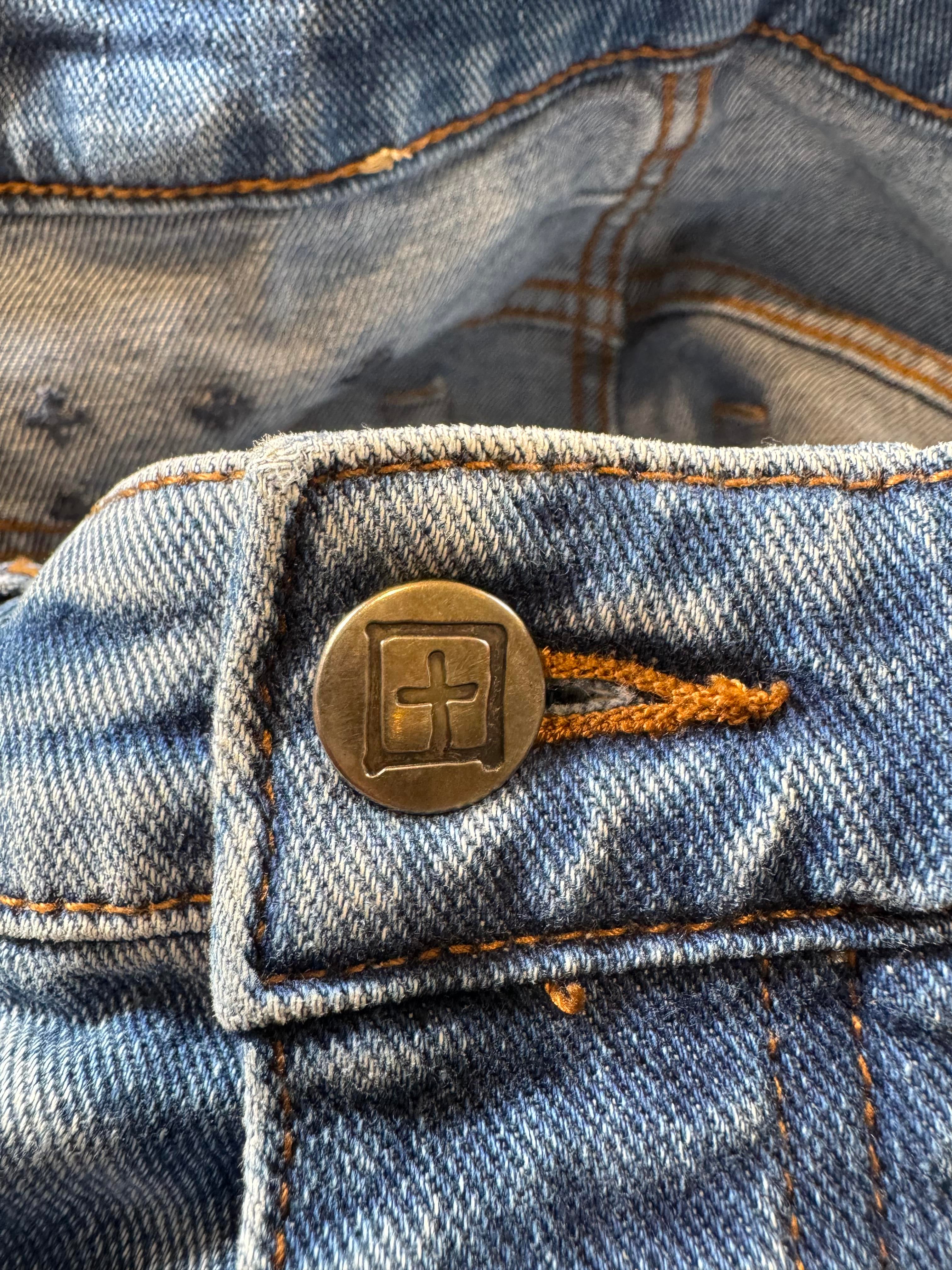 Ksubi Distressed Ripped Light Wash Jeans