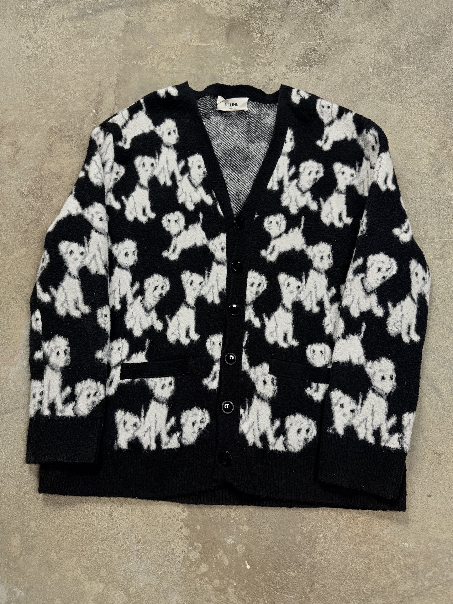 Celine Dog Cardigan Used Small