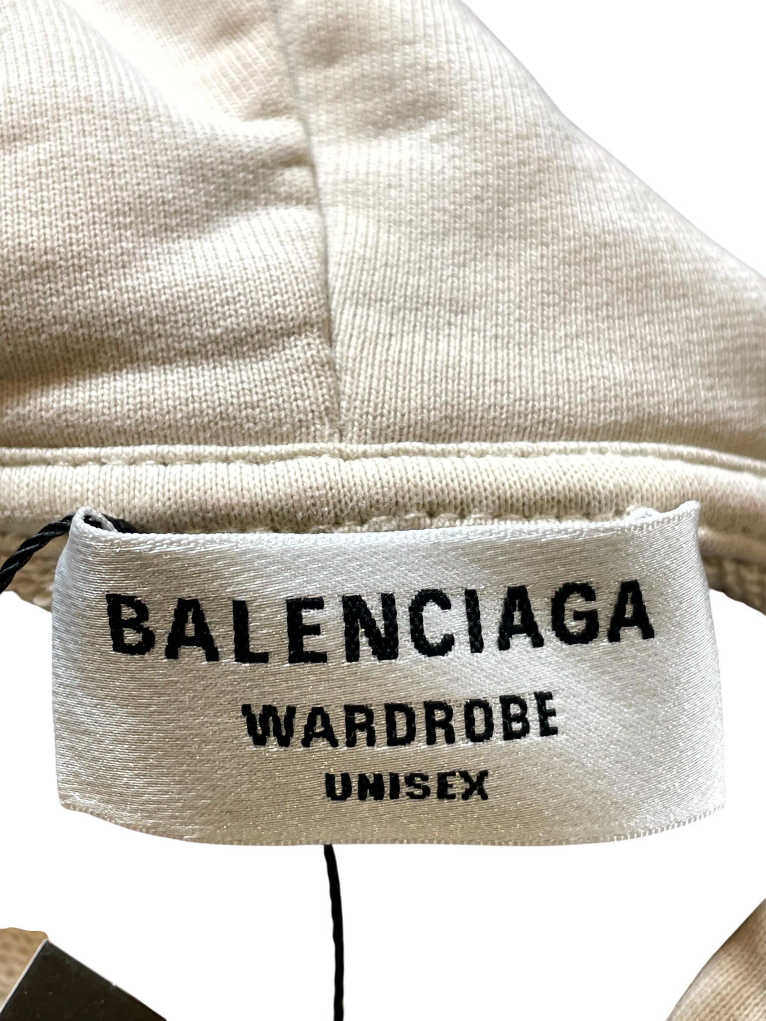 Balenciaga Trademark Logo Biege & Black Hoodie