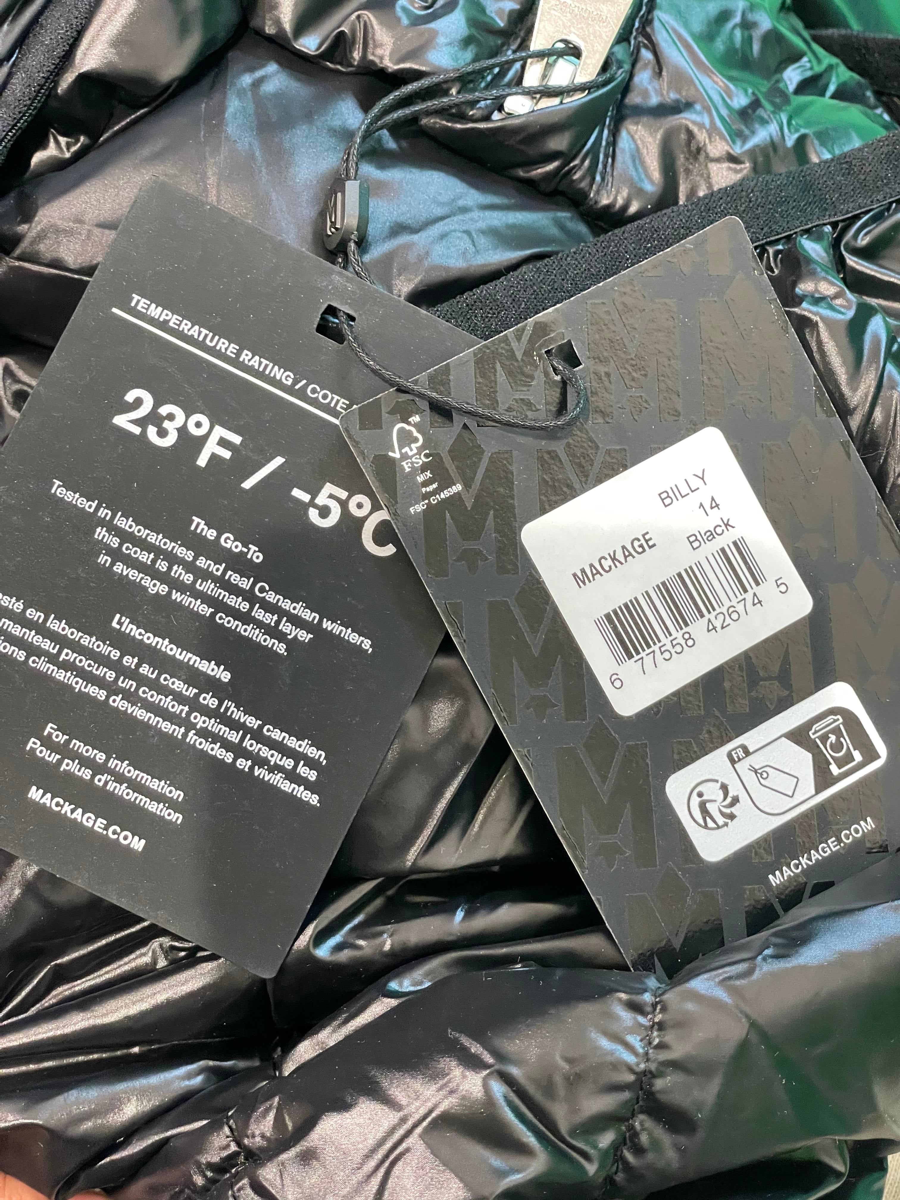 Mackage Black Light Puffer Coat Kids