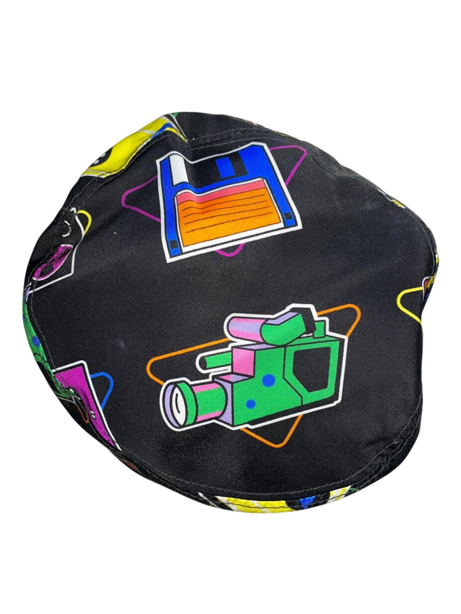 Prada All Over Bucket Black & Multicolor Hat
