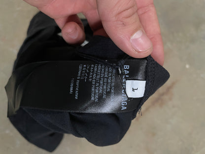 Balenciaga Cross Out Tee Faded Black New 1 (Fits Oversized Small) With Tags