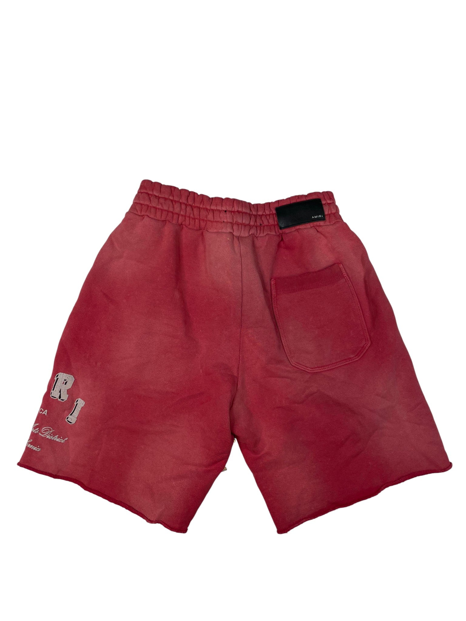 Amiri 'Collegiate Logo' Red Shorts