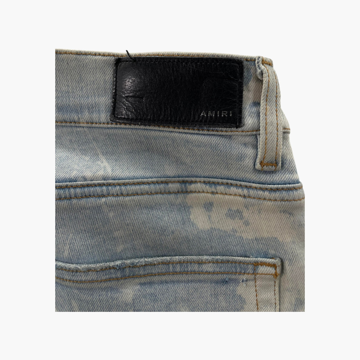 Amiri Thrasher Rainbow Swarovski Crystal Bleach Wash Patch Jeans