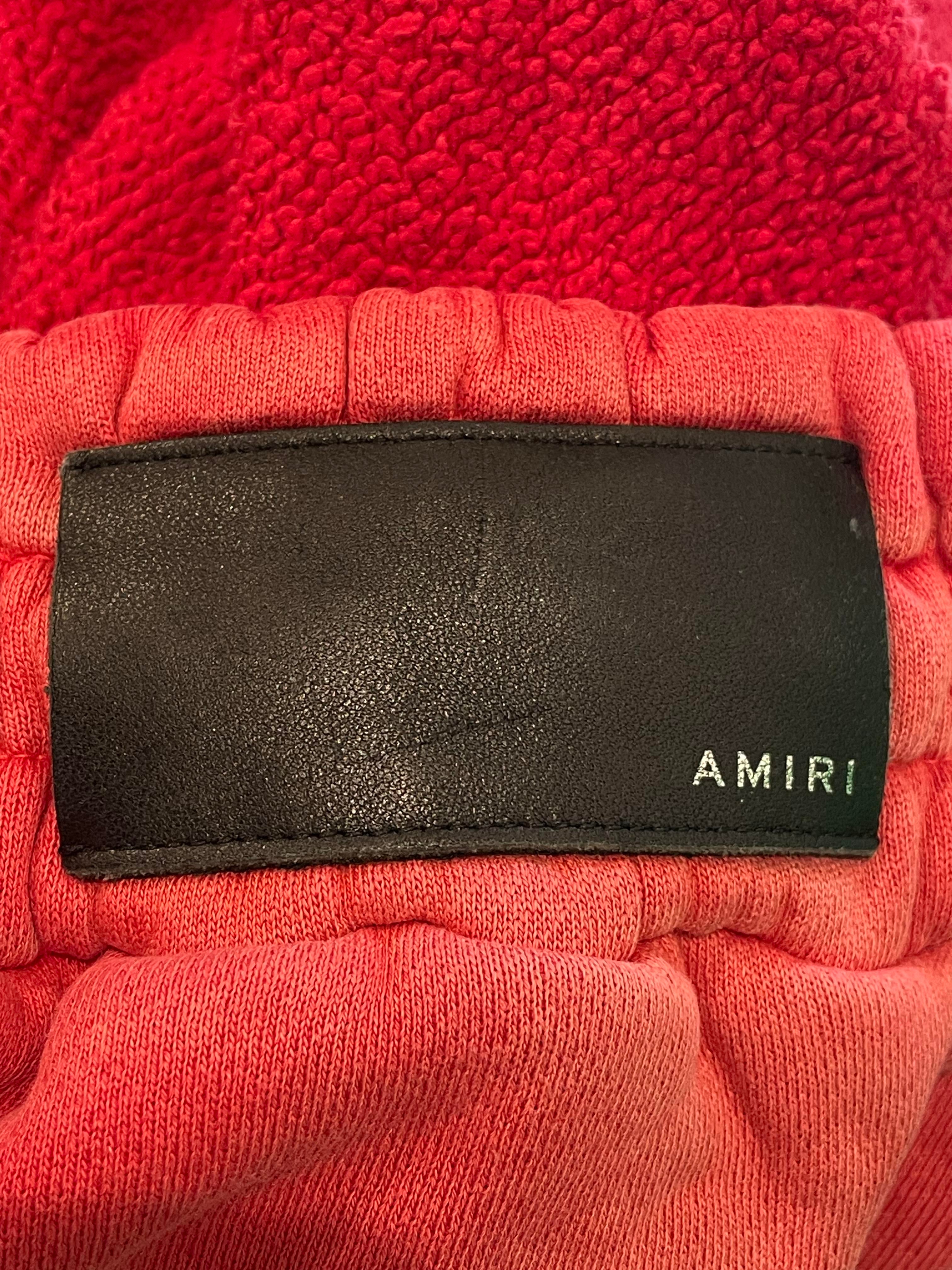 Amiri 'Collegiate Logo' Red Shorts