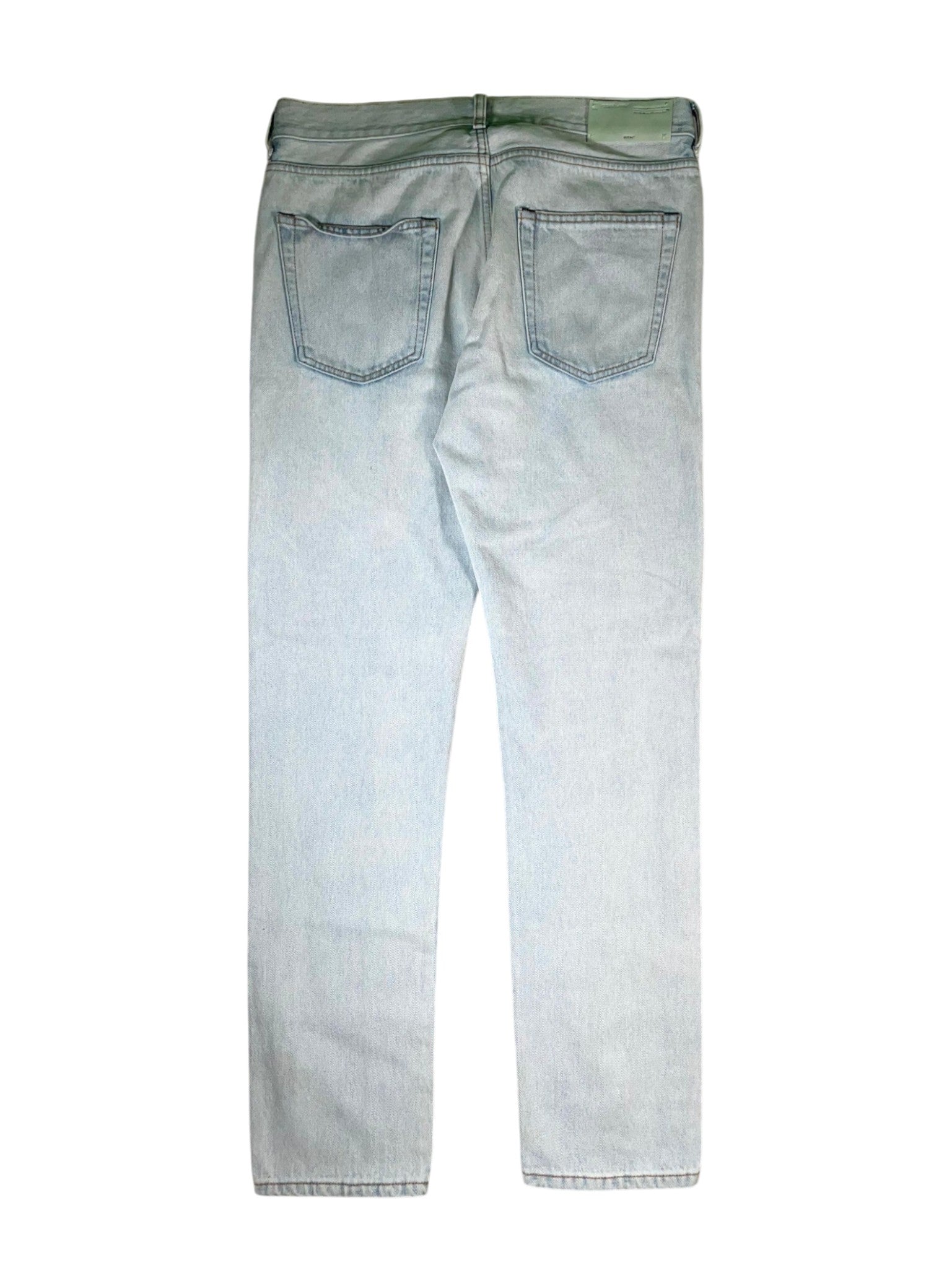 Off White Arrows Light Wash & Green Jeans