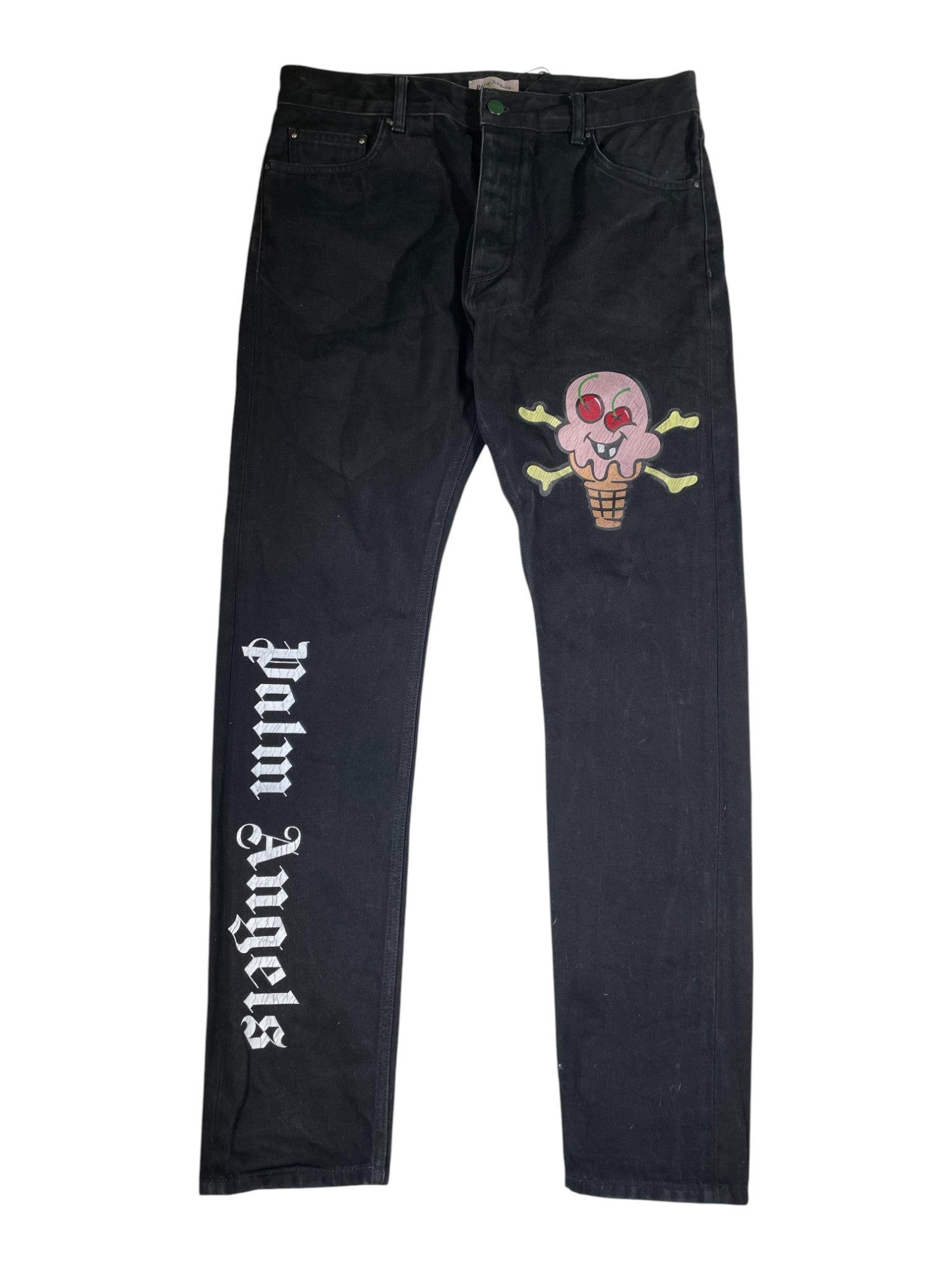 Palm Angels 'BBC Ice Cream' Black Jeans
