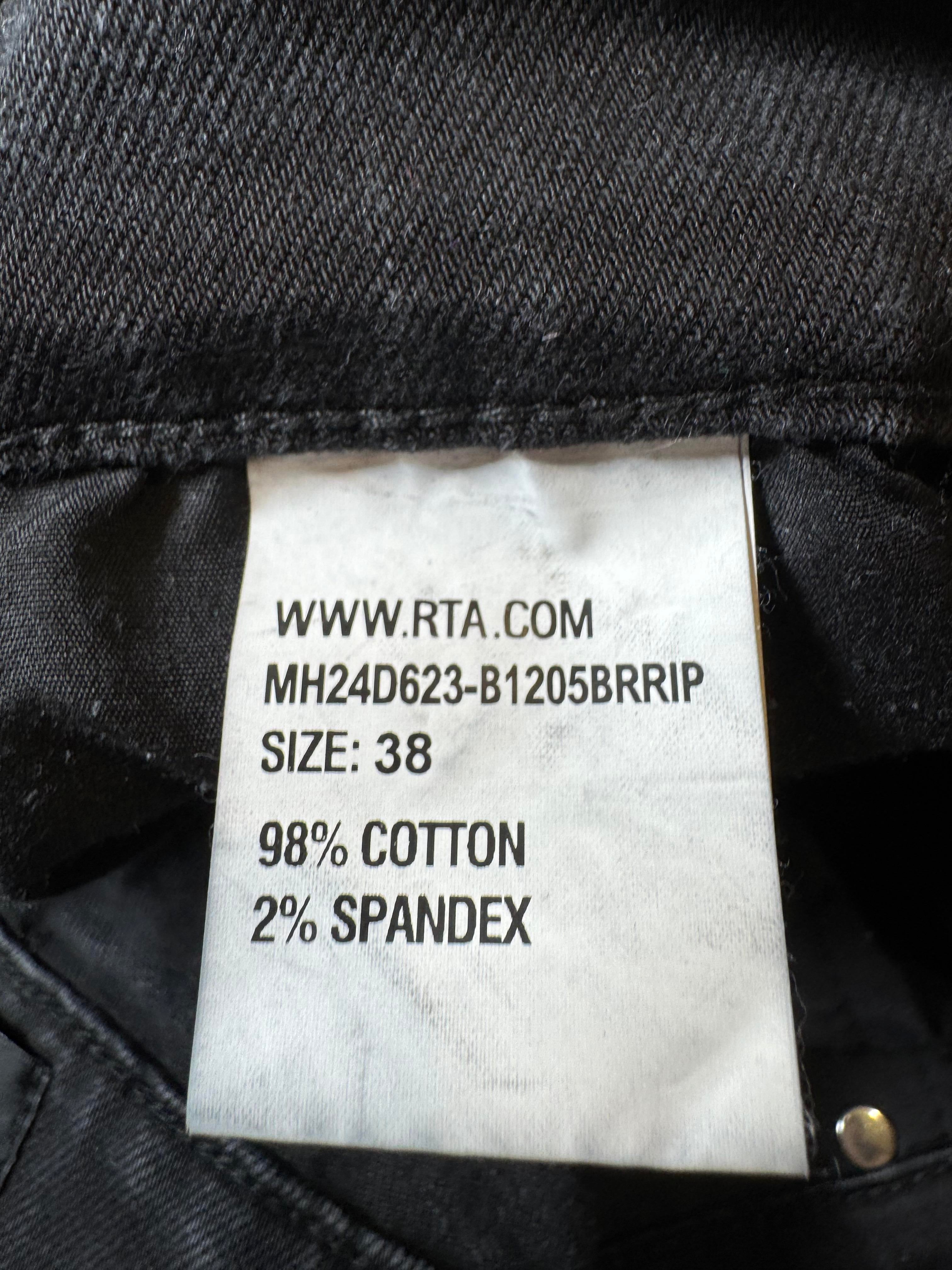 RTA Red Rip Black Wash Ripped Jeans