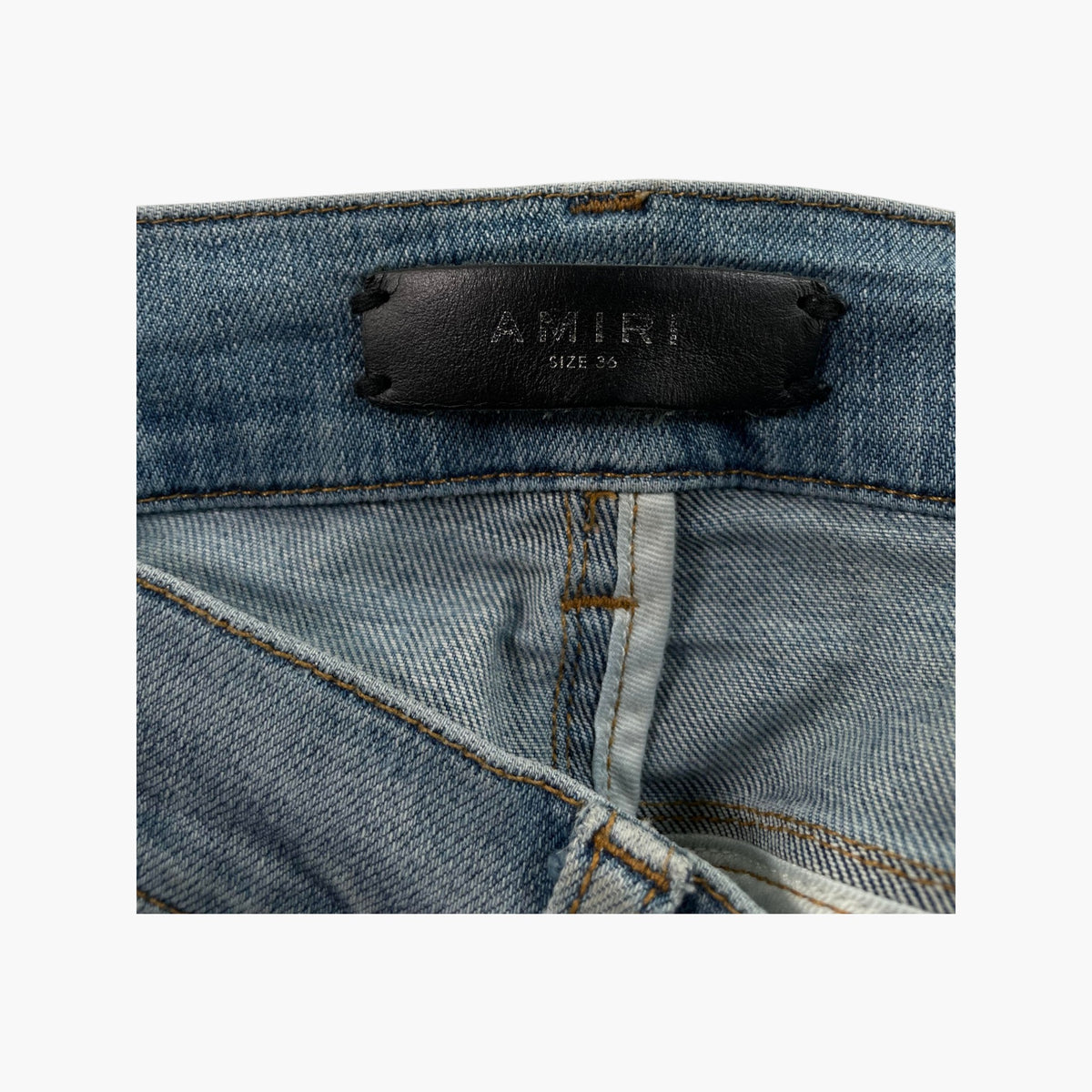 Amiri Green Cobra Light Wash Jeans