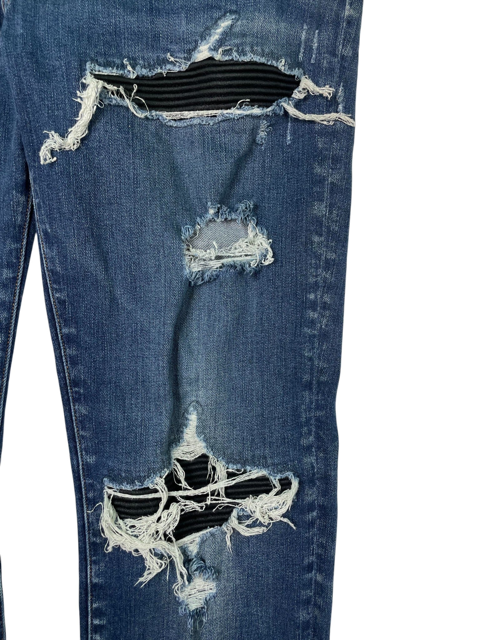 Amiri 'Patch MX1' Dark Wash & Black Jeans