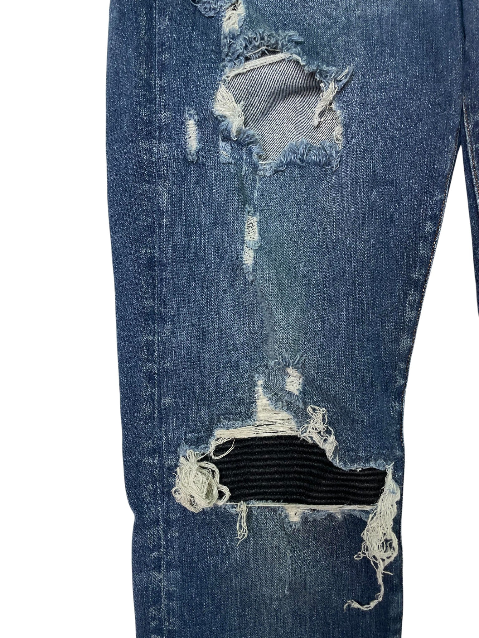 Amiri 'Patch MX1' Dark Wash & Black Jeans