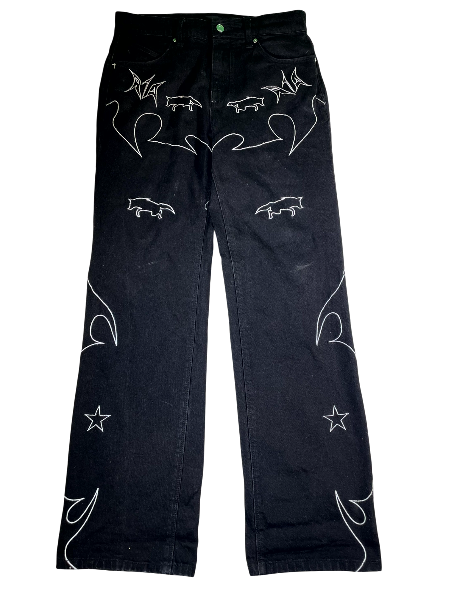 RTA Flames Black Jeans