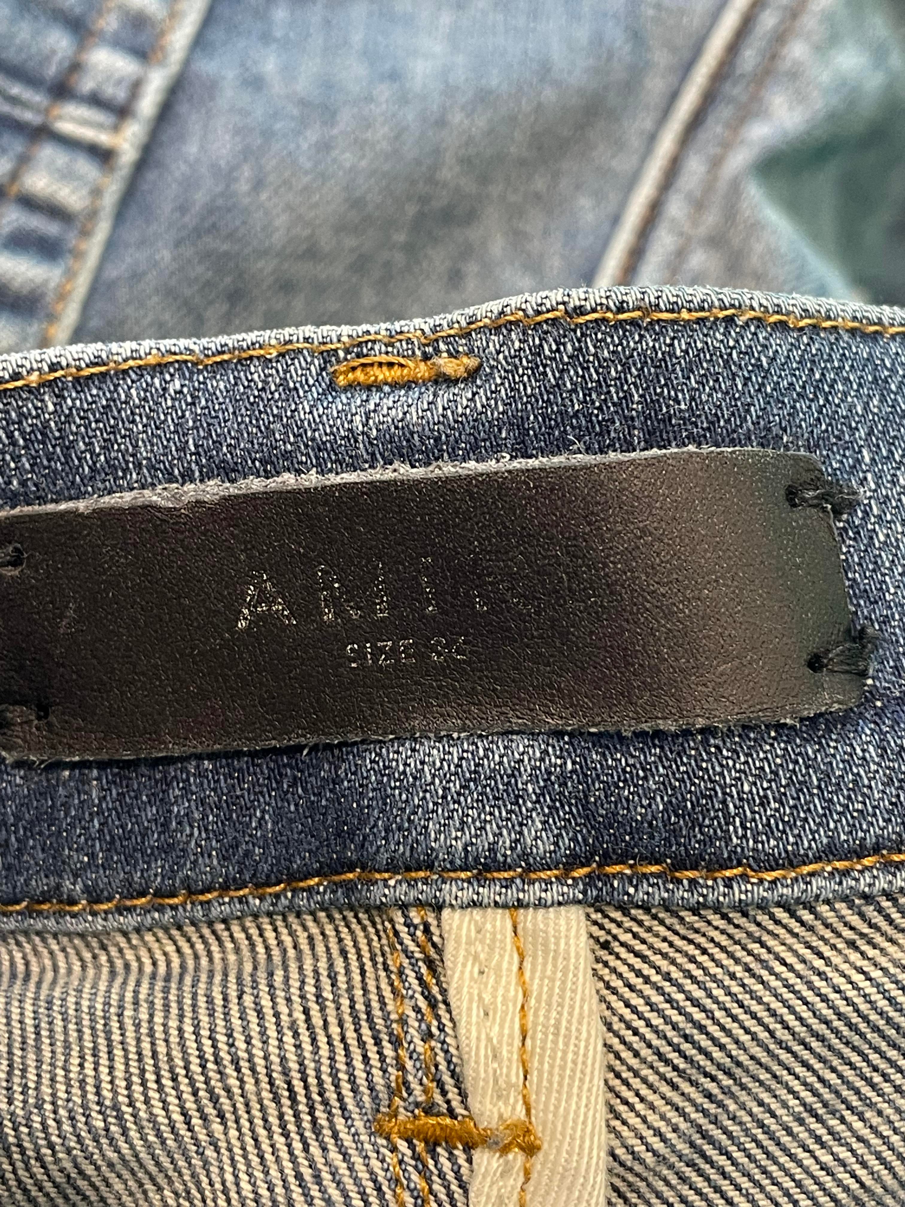 Amiri 'Patch MX1' Dark Wash & Black Jeans