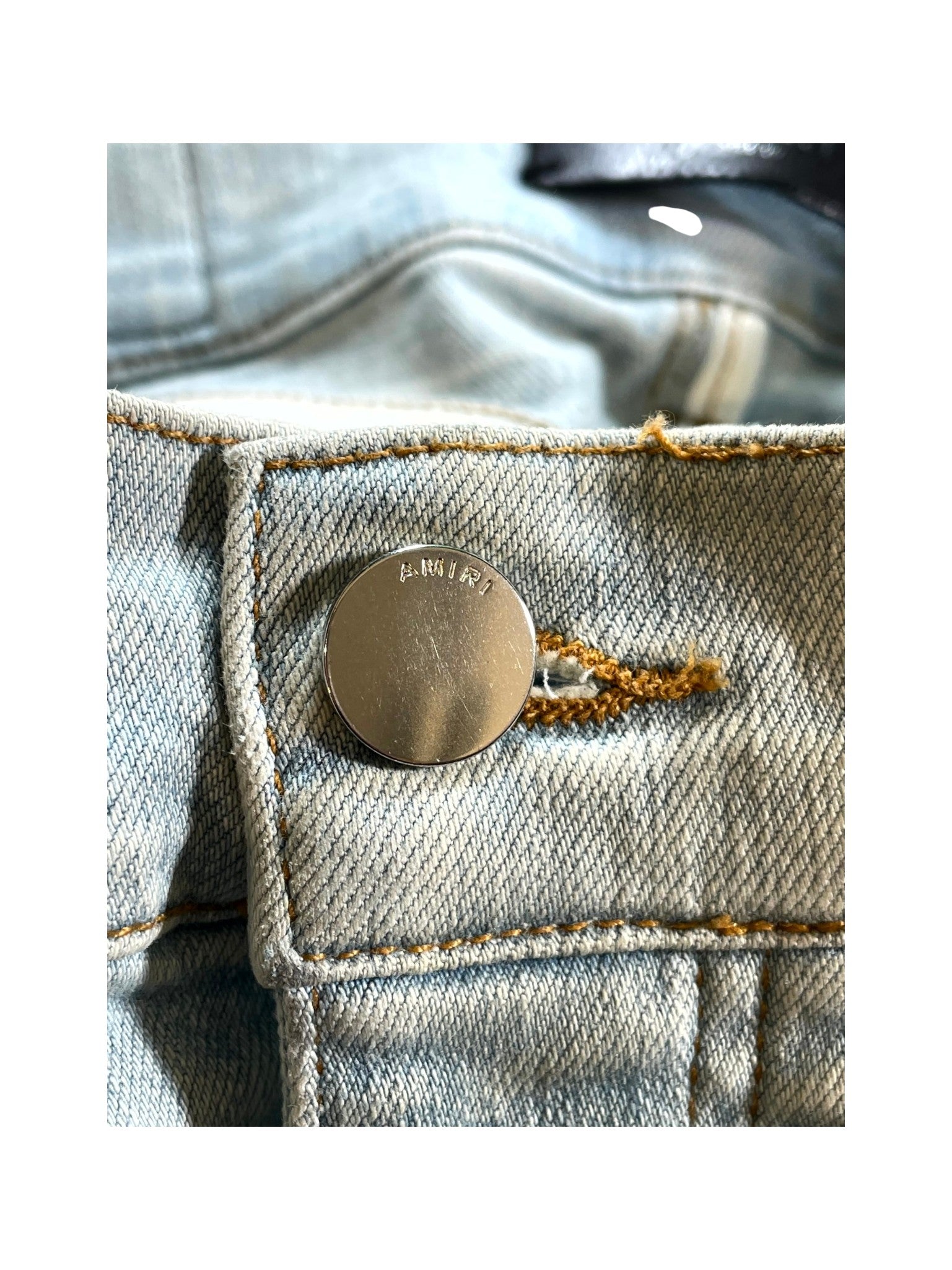 Amiri Paisley Patch Stone Wash & Black Jeans