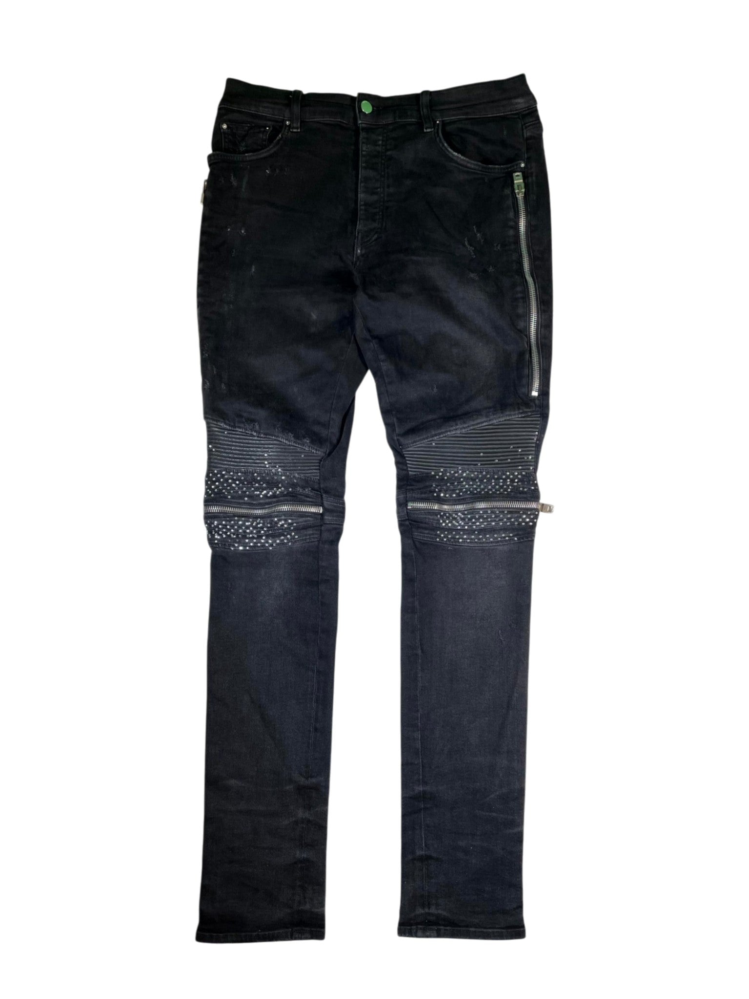 Amiri Crystal Patch MX2 (Custom) Black Jeans