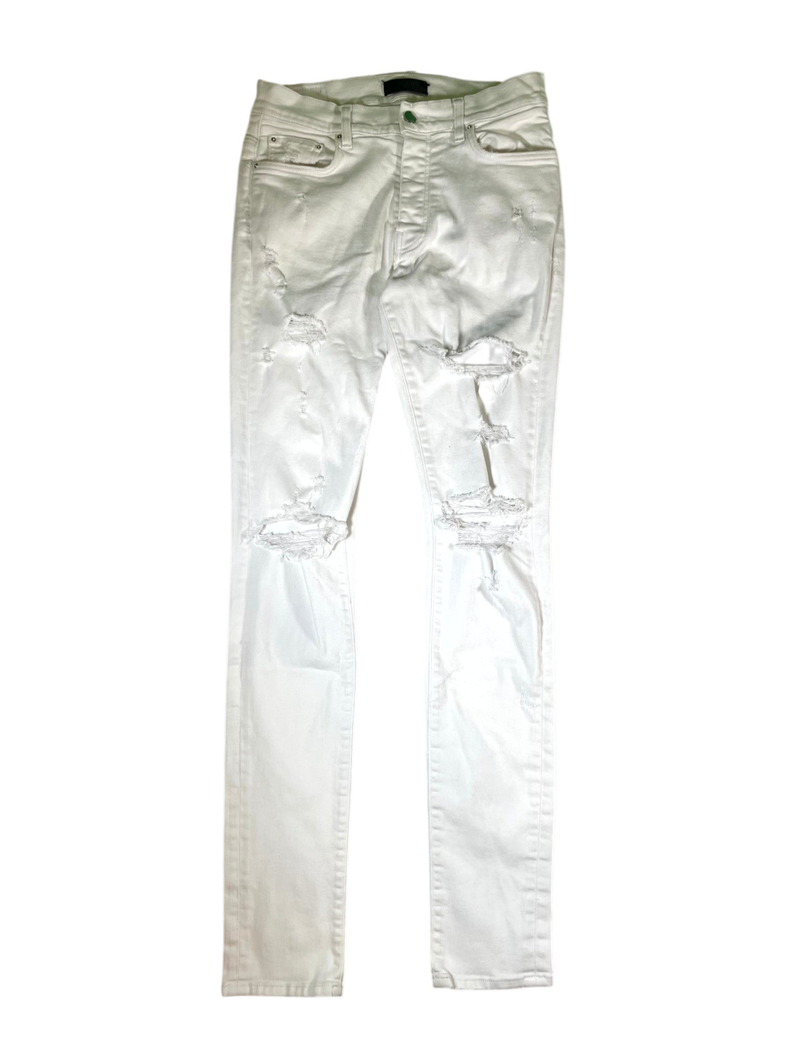 Amiri Plain Thrasher (Missing Metal Tag) White Jeans