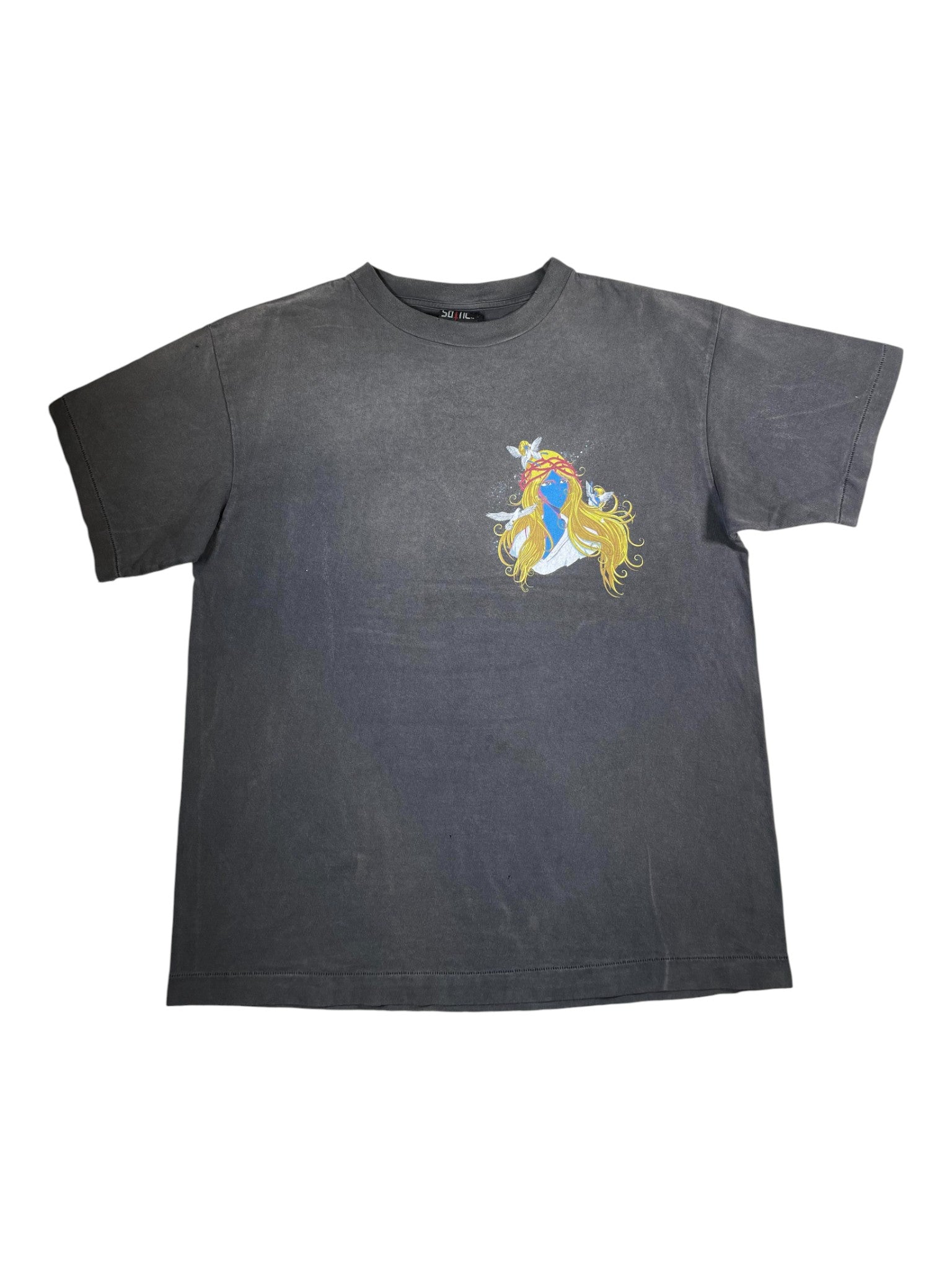 Saint Michael Grey, Yellow & Blue Tee