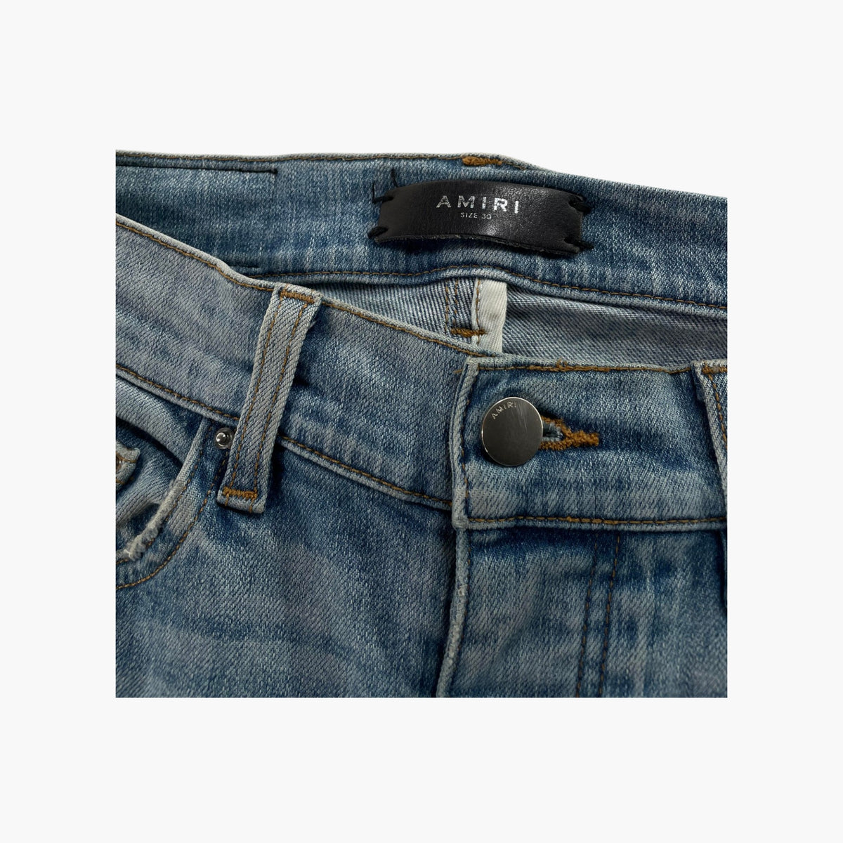 Amiri Mx2 Light Wash Zipper