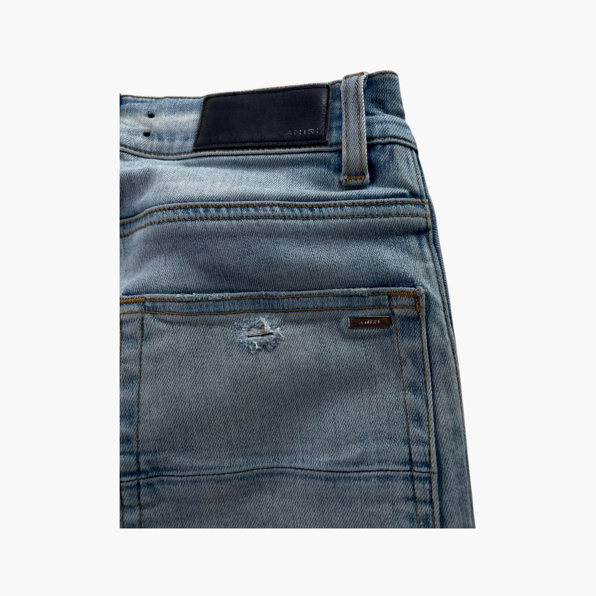Amiri Mx2 Light Wash Zipper