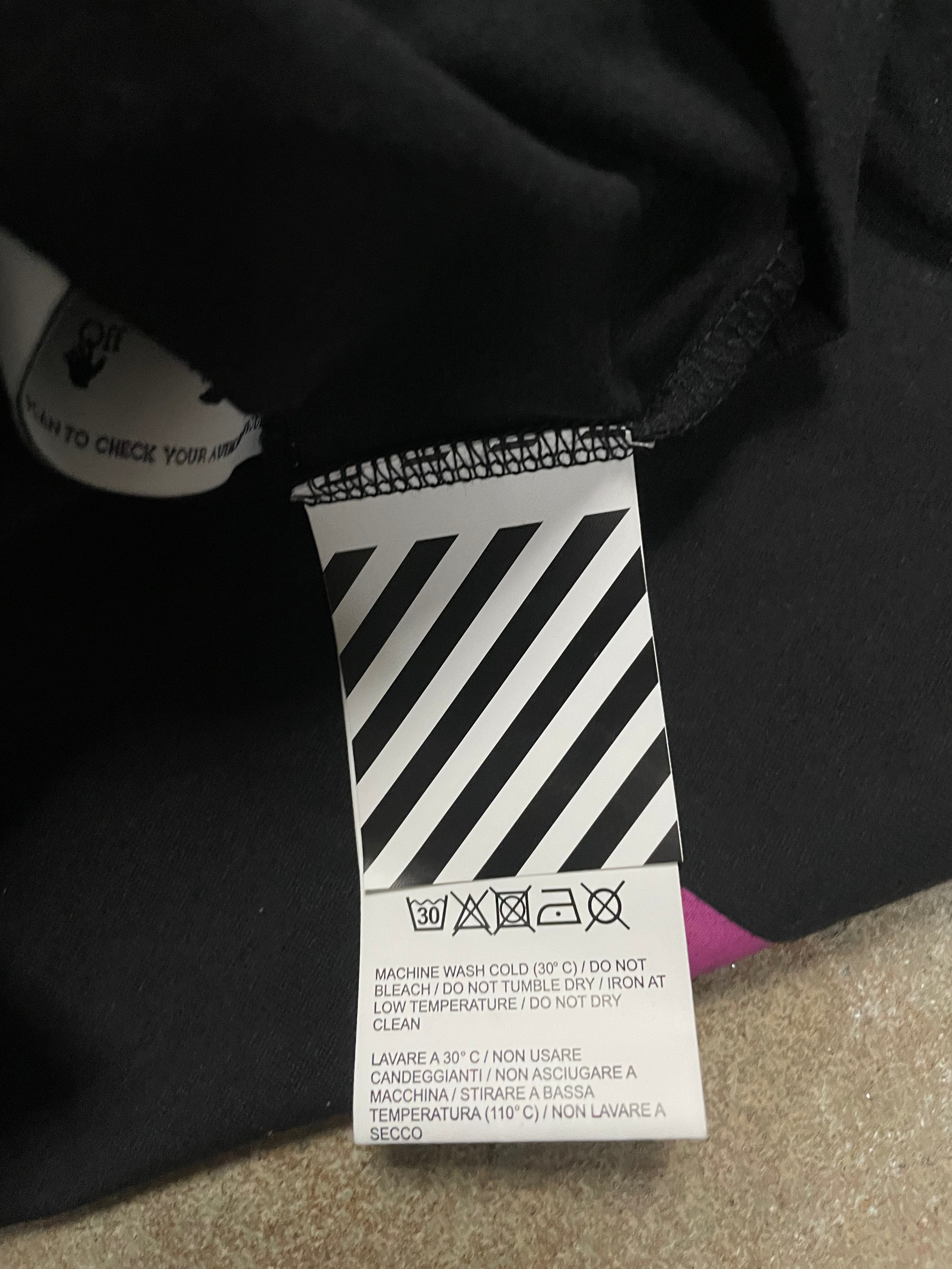 Off White Tee Black Blue New XS