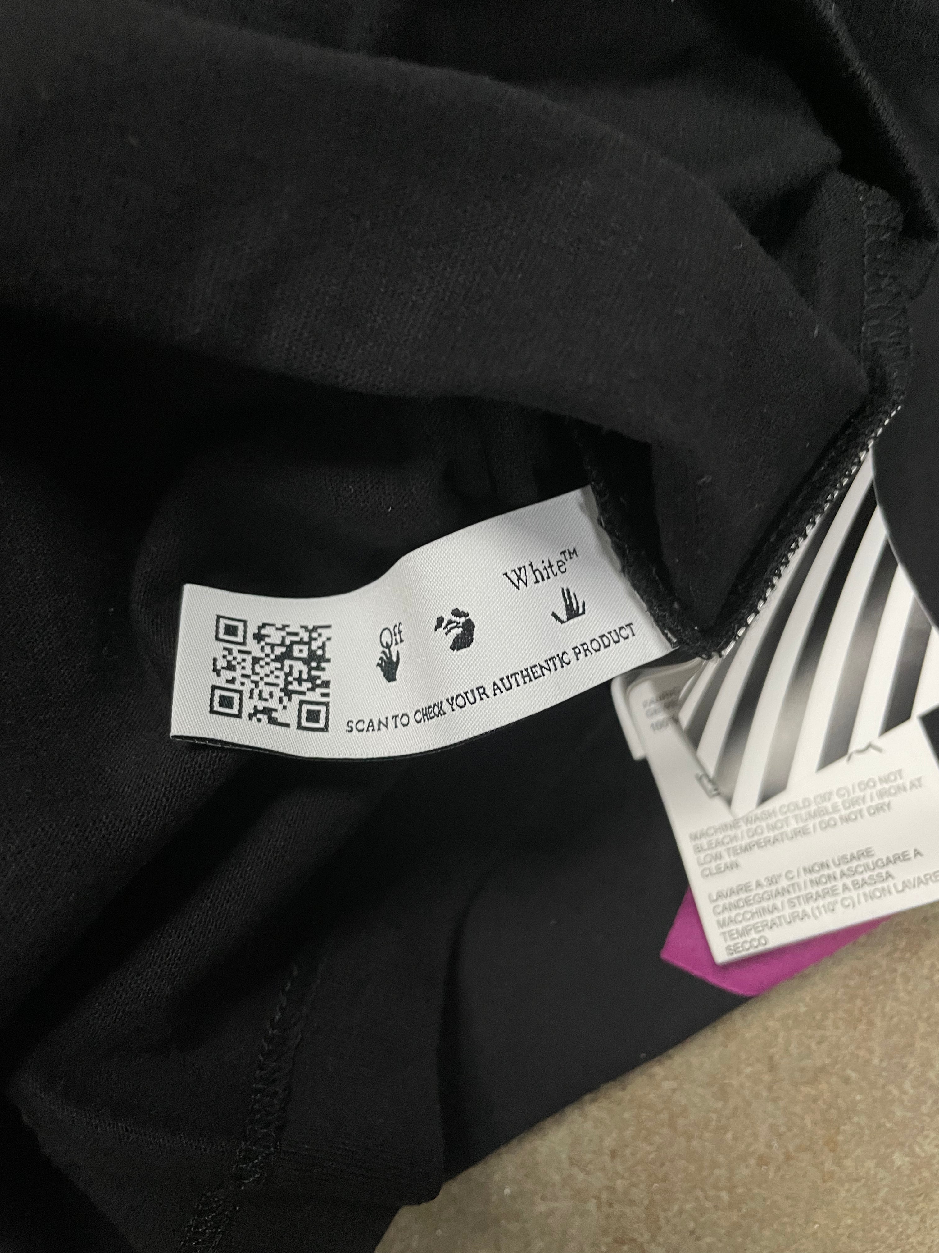 Off White Tee Black Blue New XS