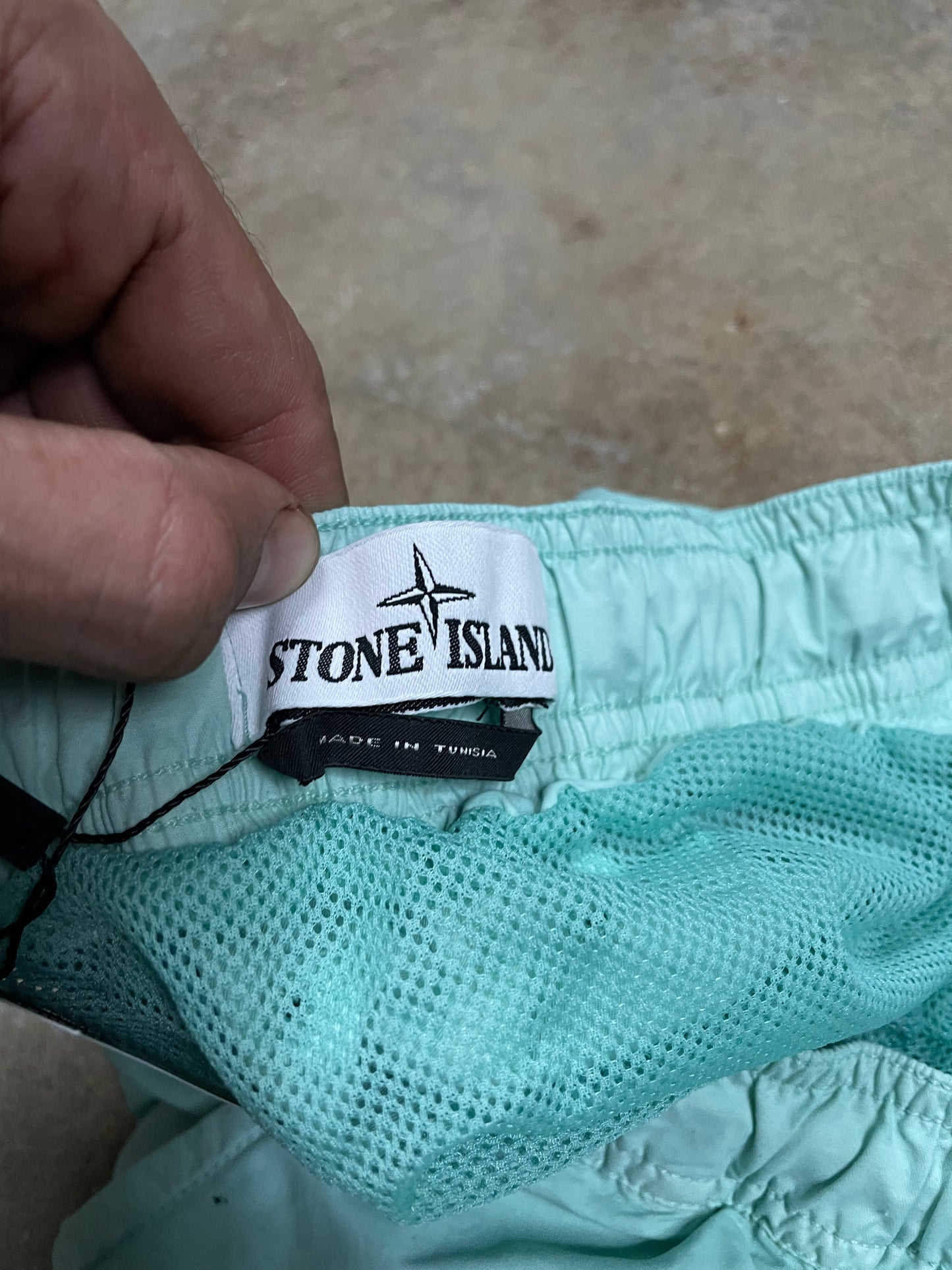 Stone Island Swim Trunks Teal Used Small