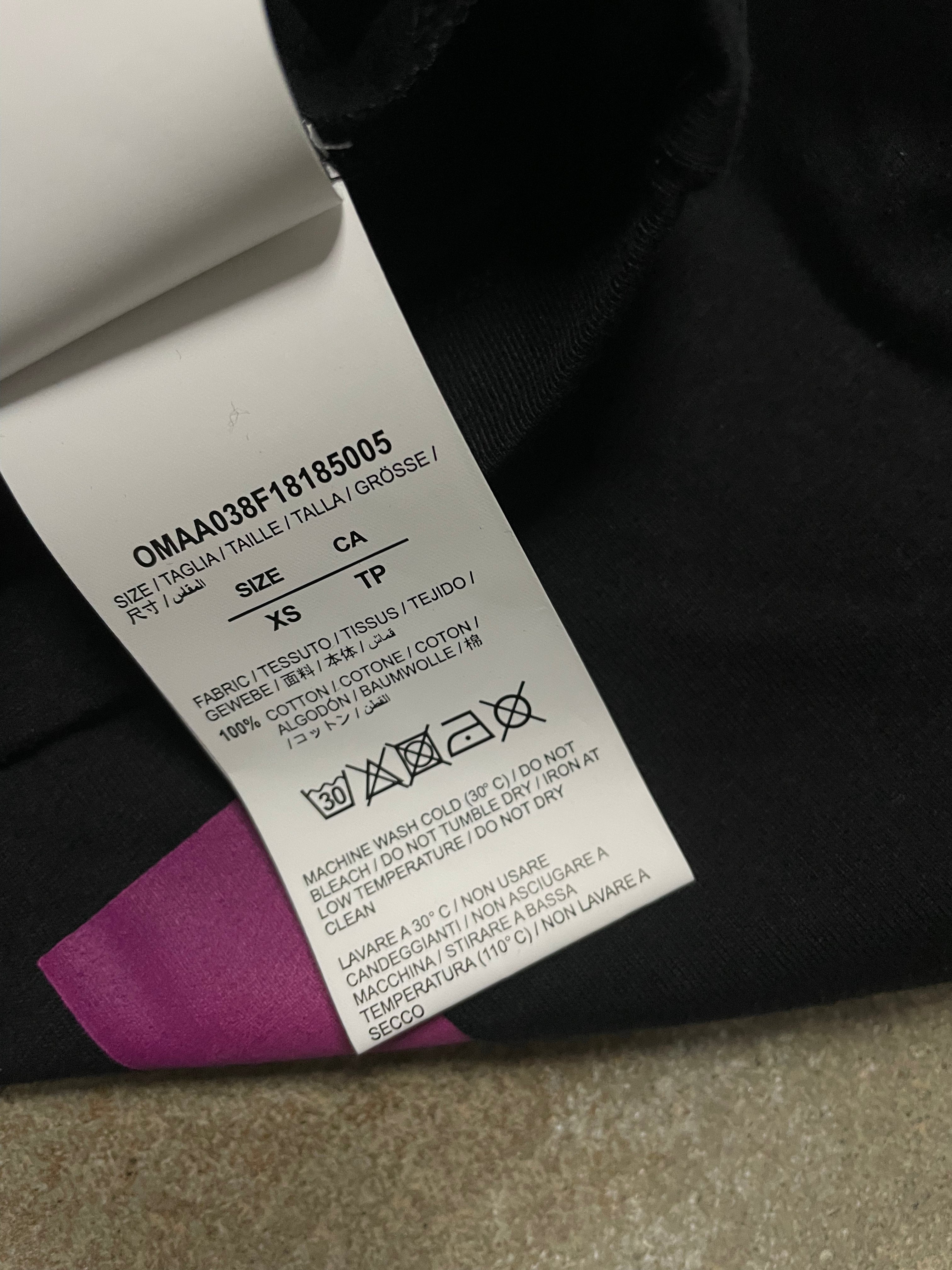 Off White Tee Black Blue New XS